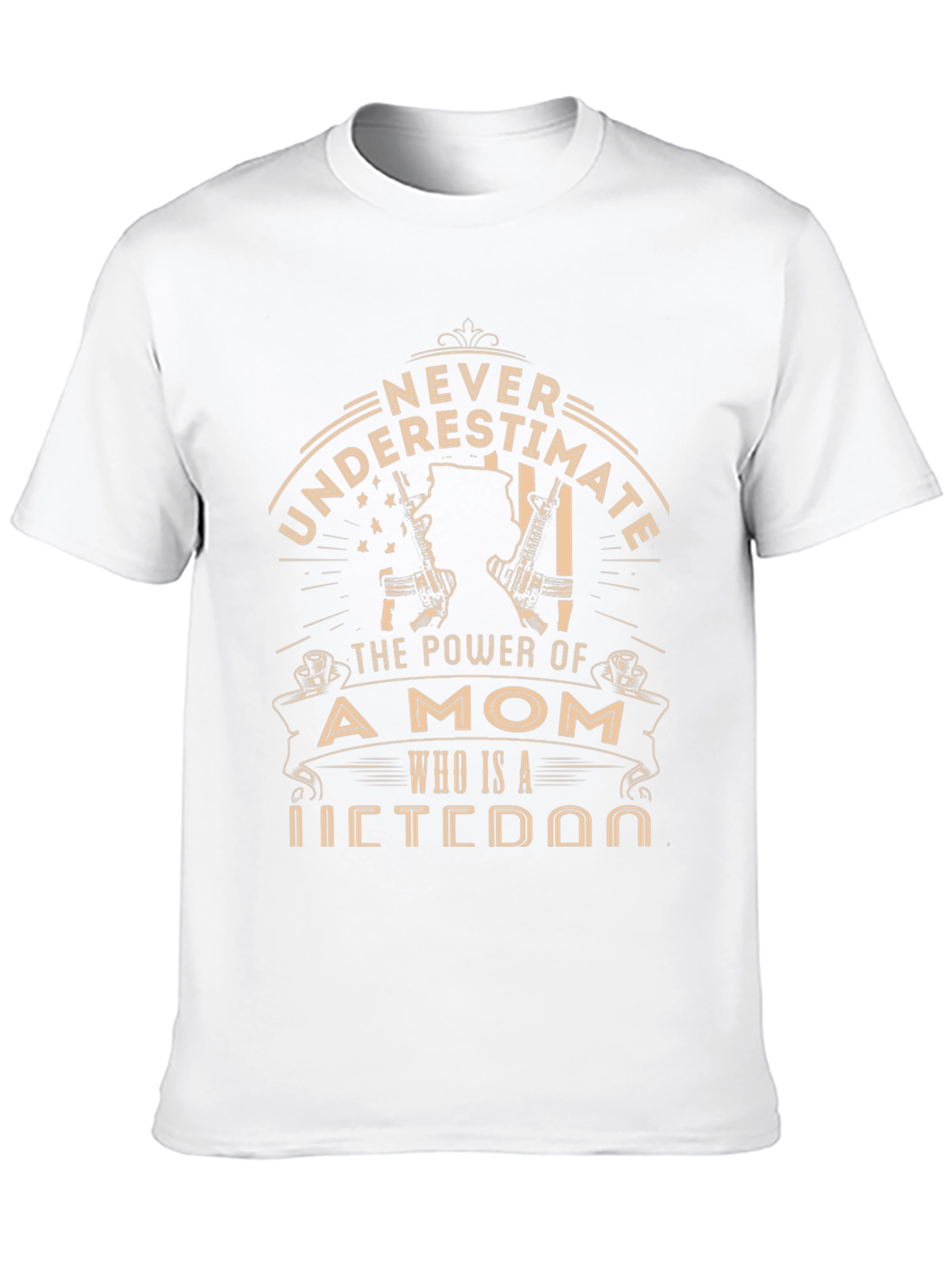 Never Underestimate Veteran Mom T-Shirt