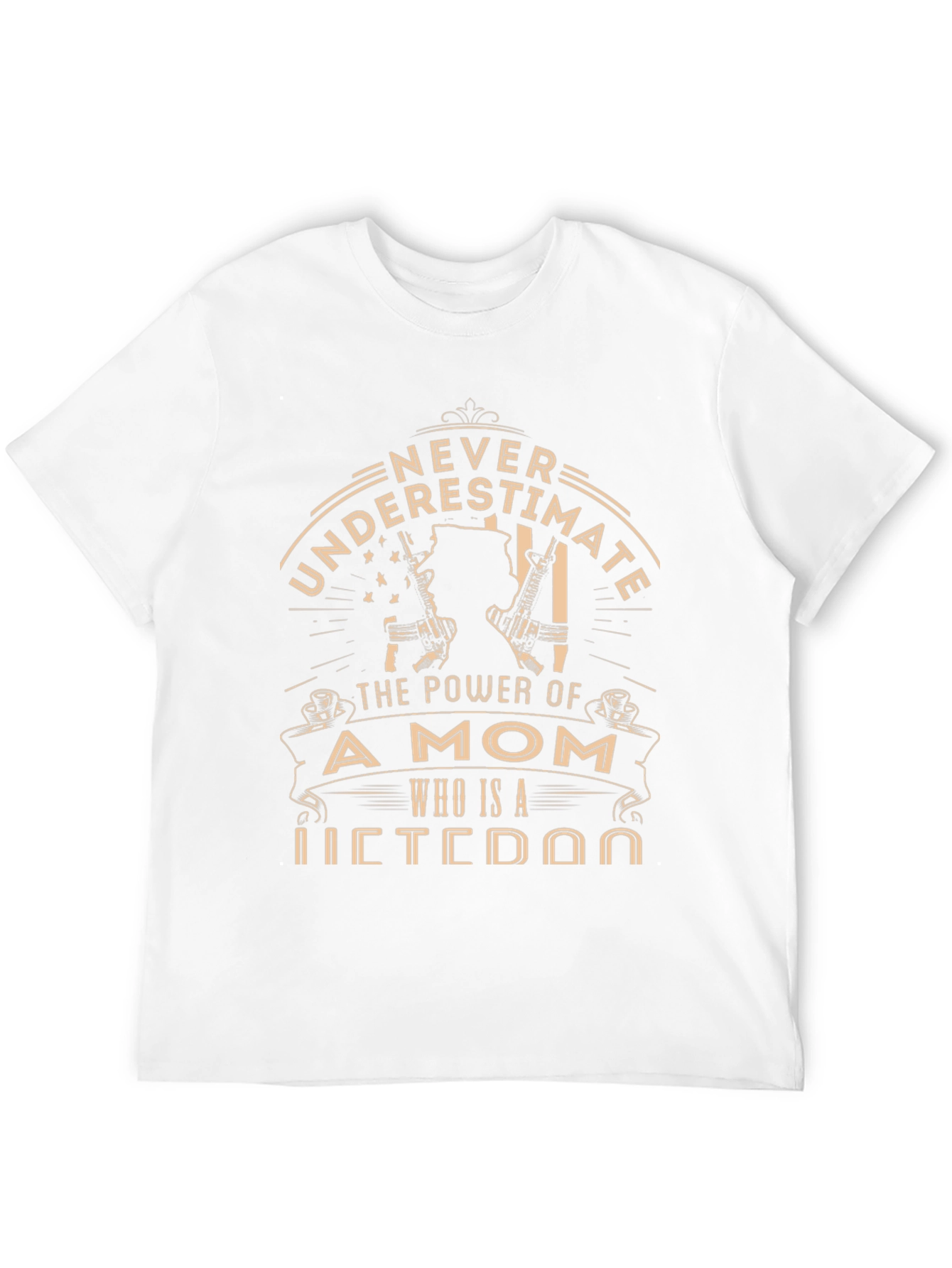 Never Underestimate Veteran Mom T-Shirt