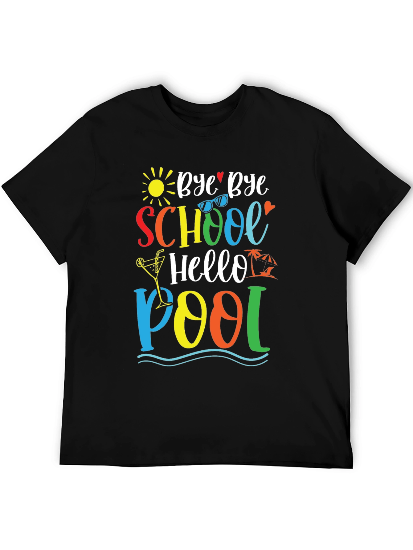 Bye Bye School Hello Pool Graphic Tee