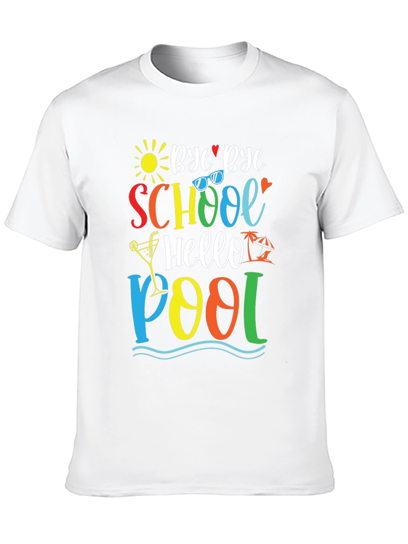 Bye Bye School Hello Pool Graphic Tee