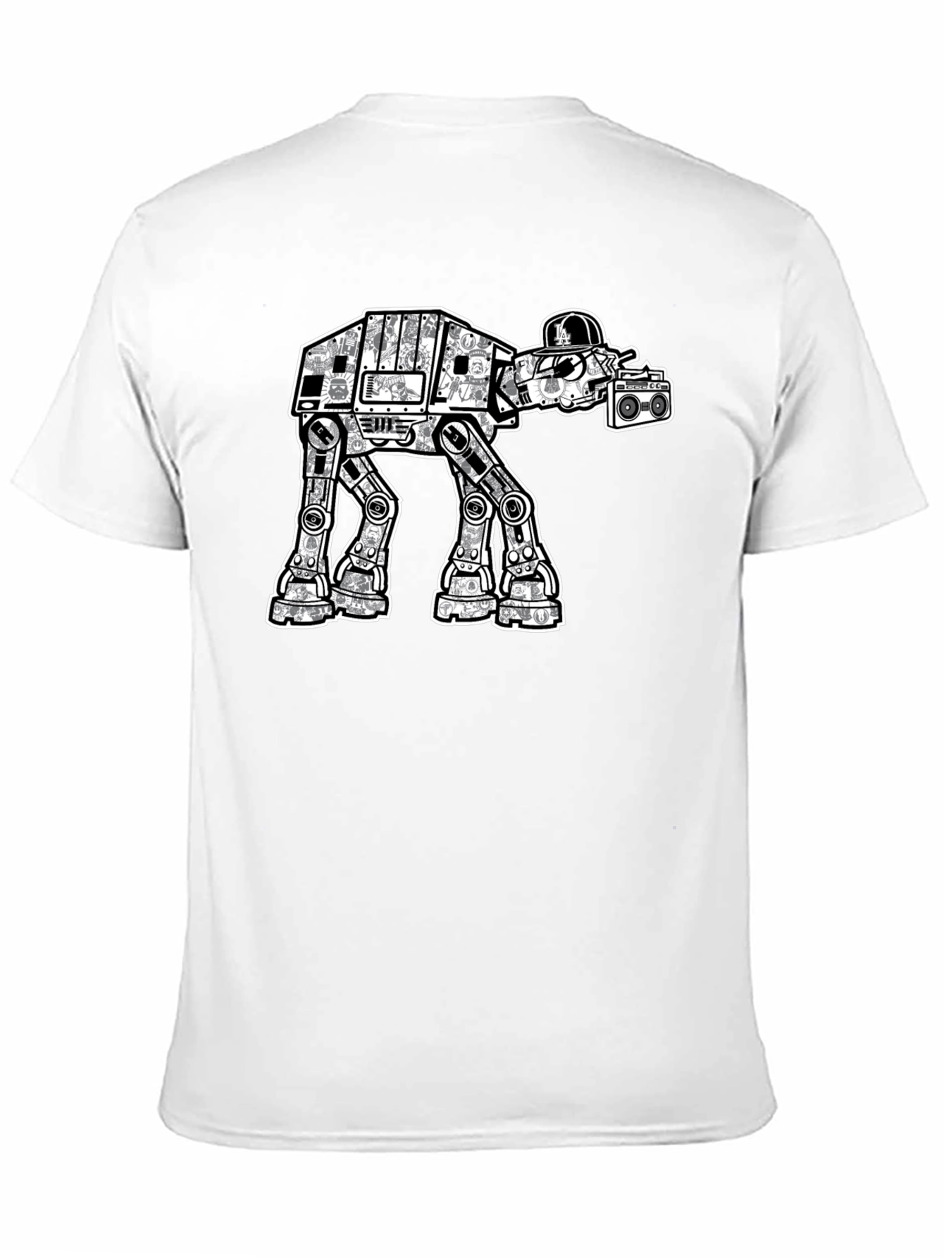 Star Wars AT-AT Walker Boombox Black T-Shirt