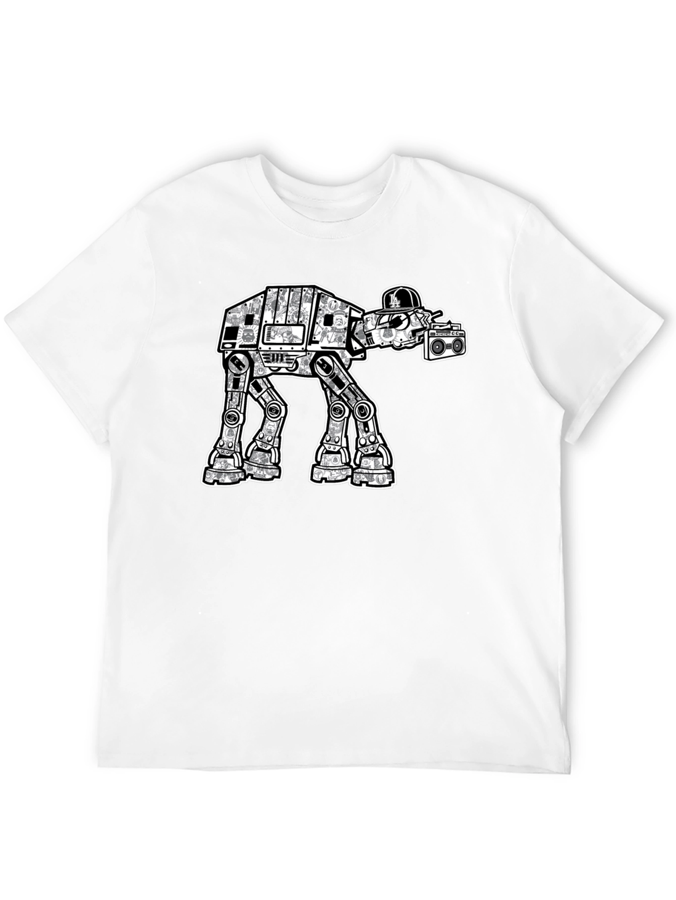 Star Wars AT-AT Walker Boombox Black T-Shirt