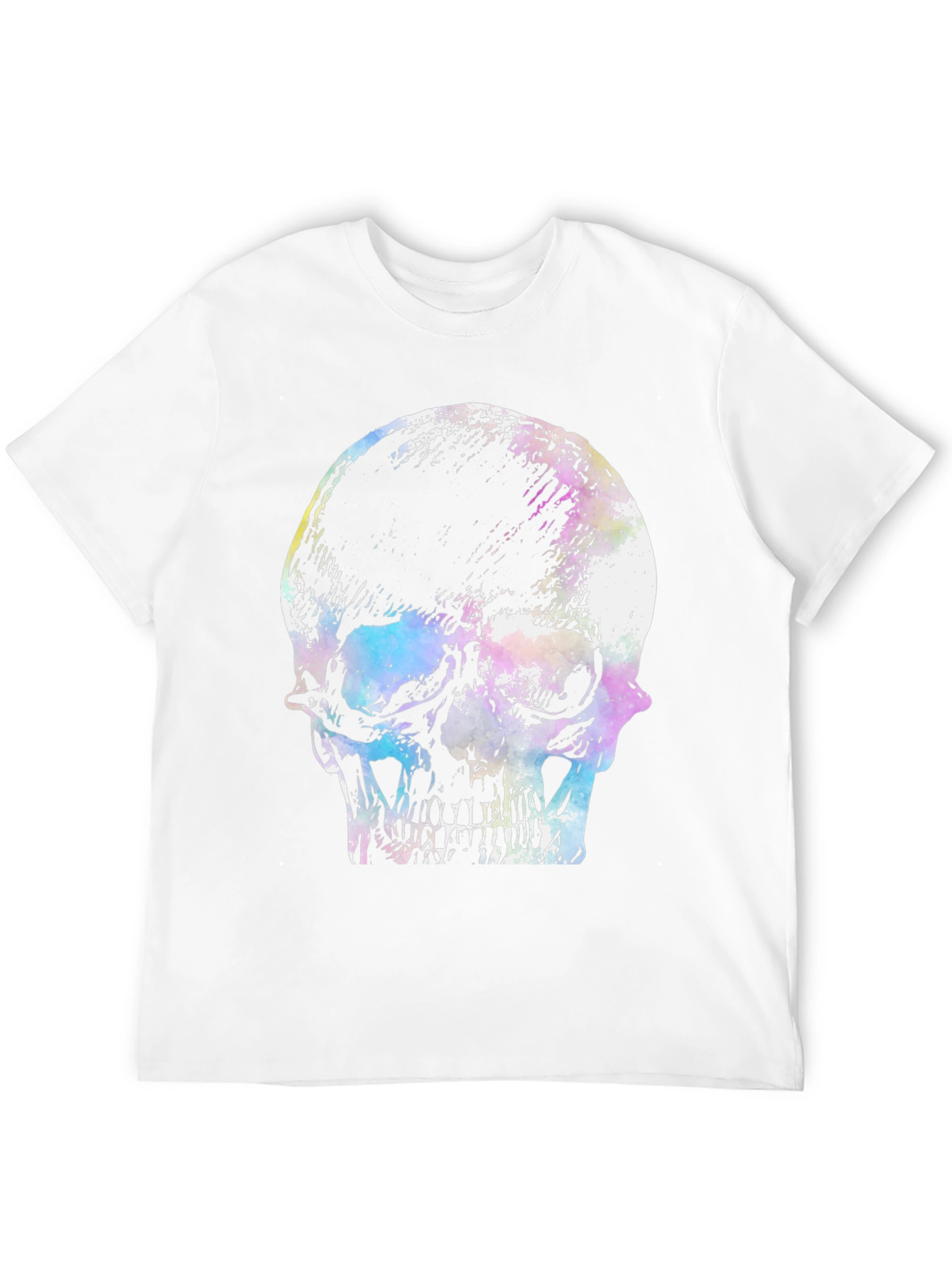 Skull Graphic Print T-Shirt - Black