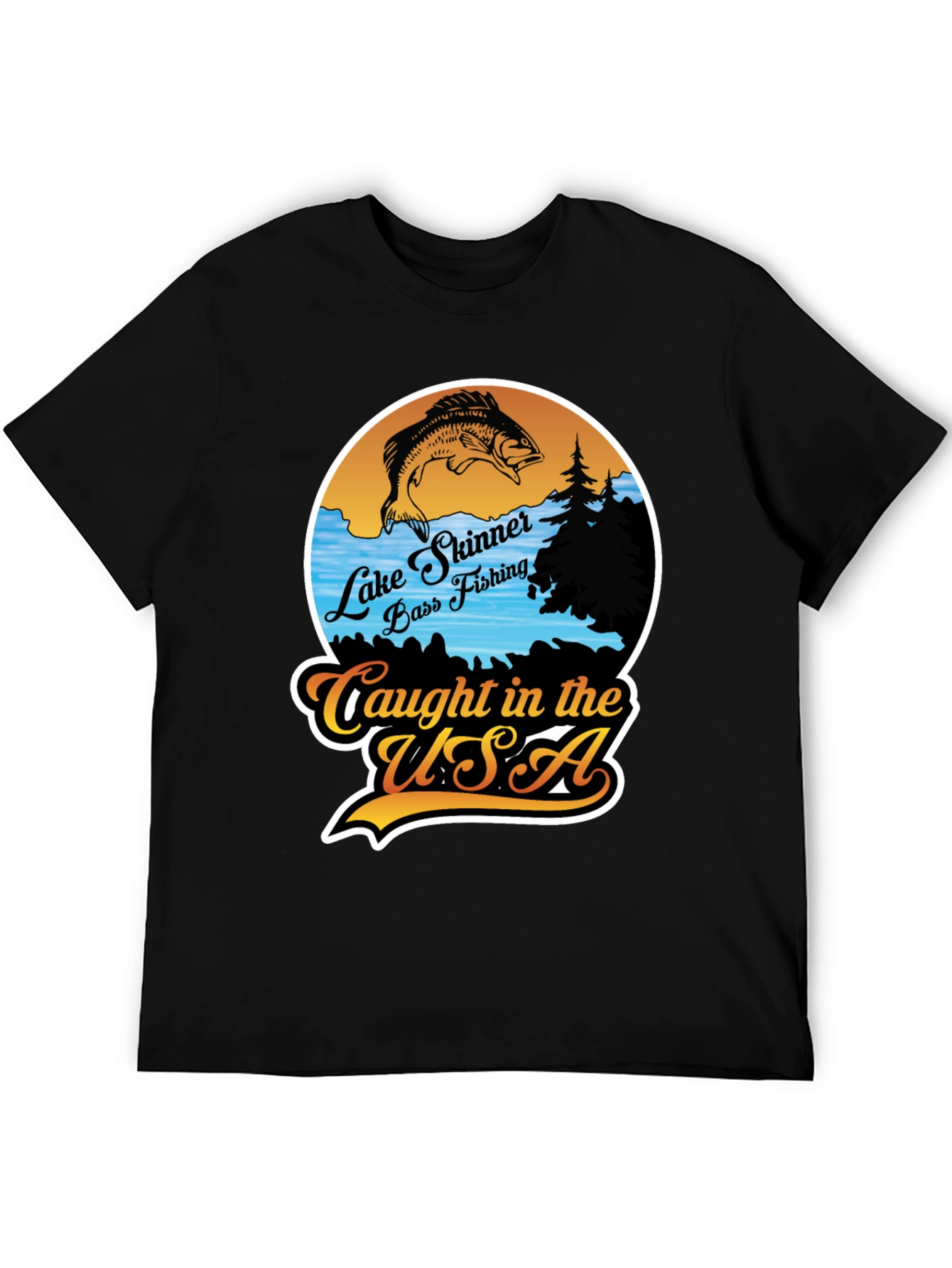 Lake Skinner Fishing Graphic T-Shirt