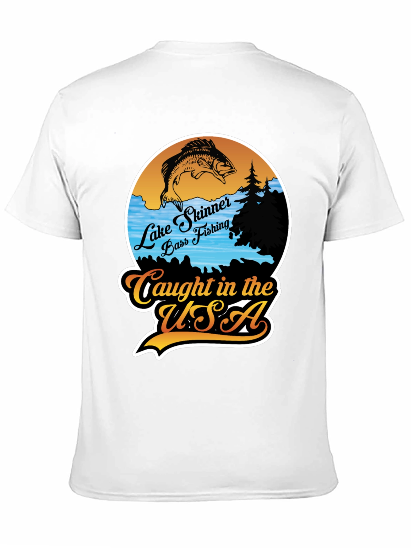 Lake Skinner Fishing Graphic T-Shirt