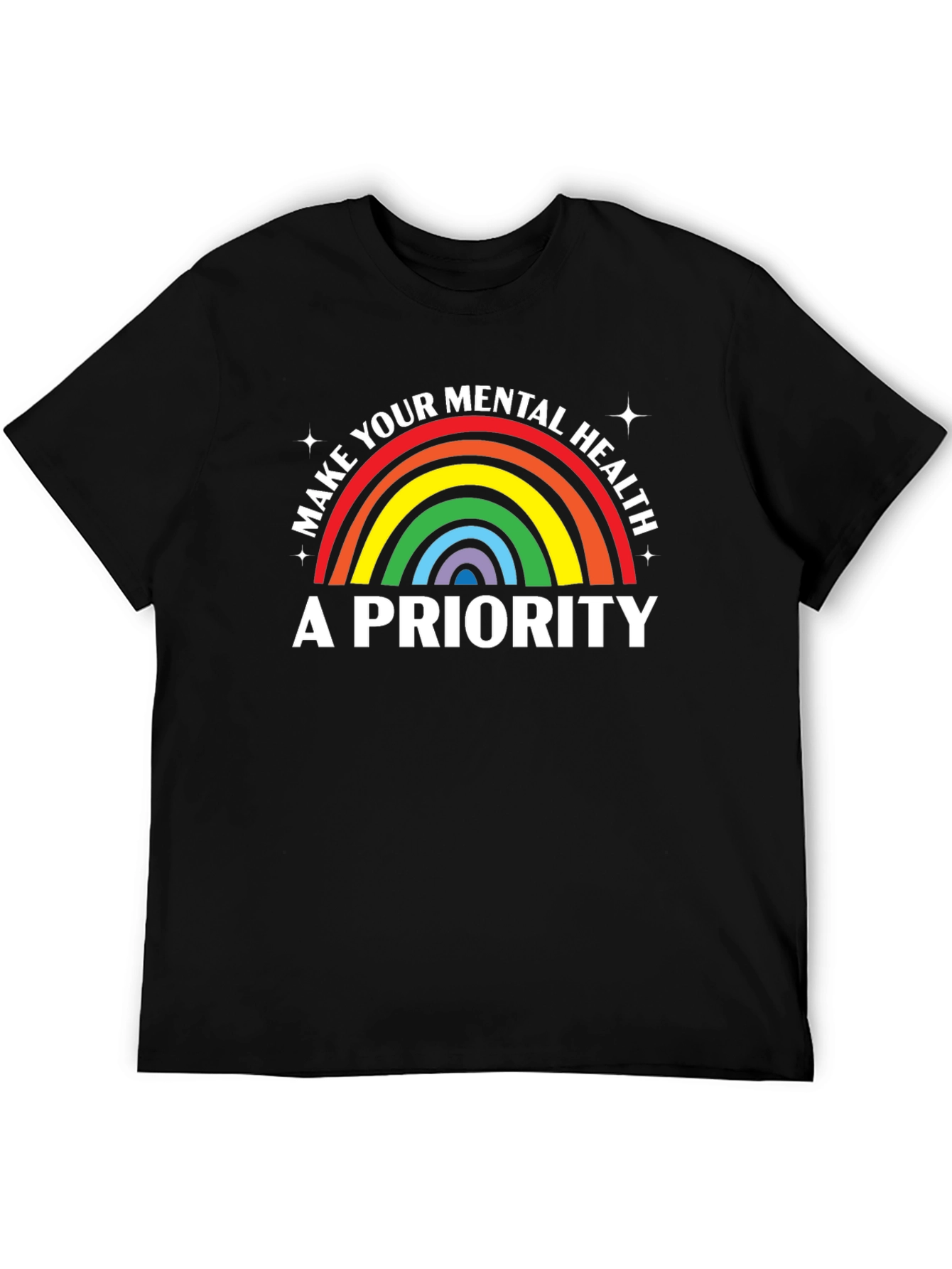 Mental Health Rainbow Graphic Tee
