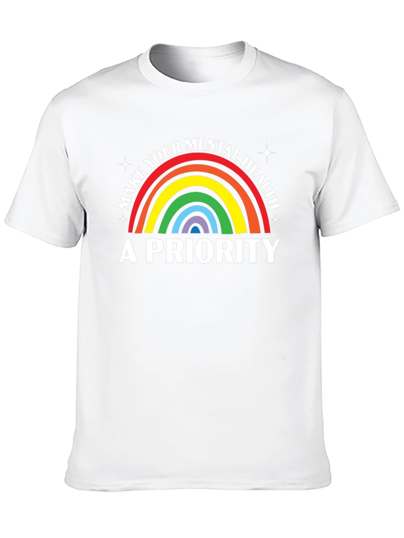 Mental Health Rainbow Graphic Tee