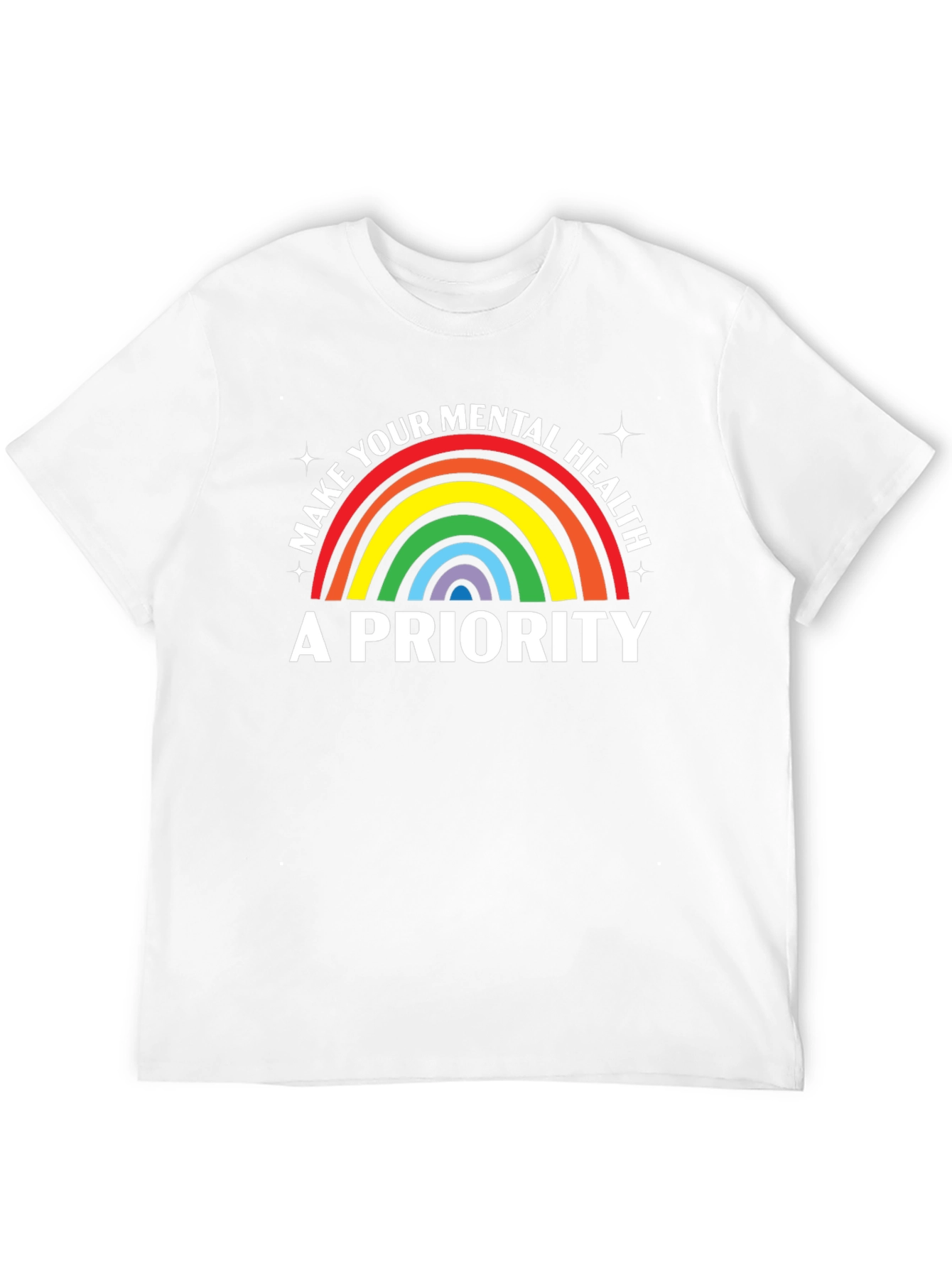 Mental Health Rainbow Graphic Tee
