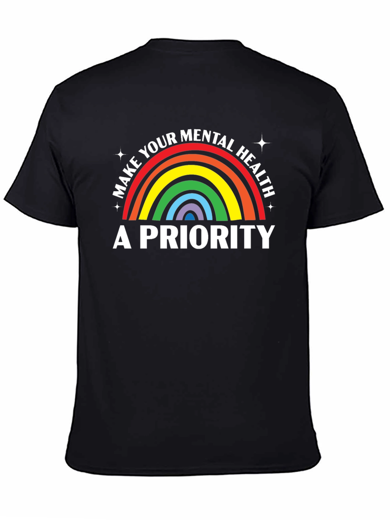 Mental Health Rainbow Graphic Tee