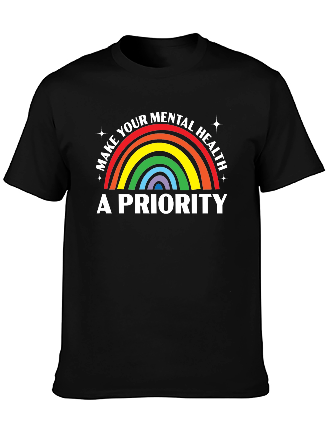 Mental Health Rainbow Graphic Tee