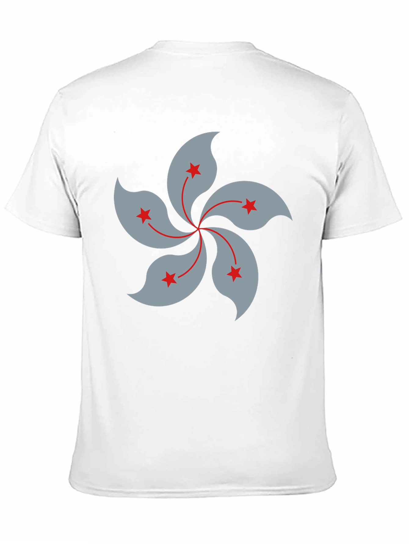 Hong Kong Flower Graphic Black T-Shirt