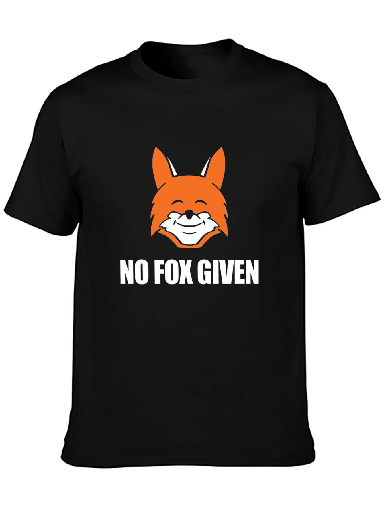 No Fox Given T-Shirt - Black Cotton Graphic Tee