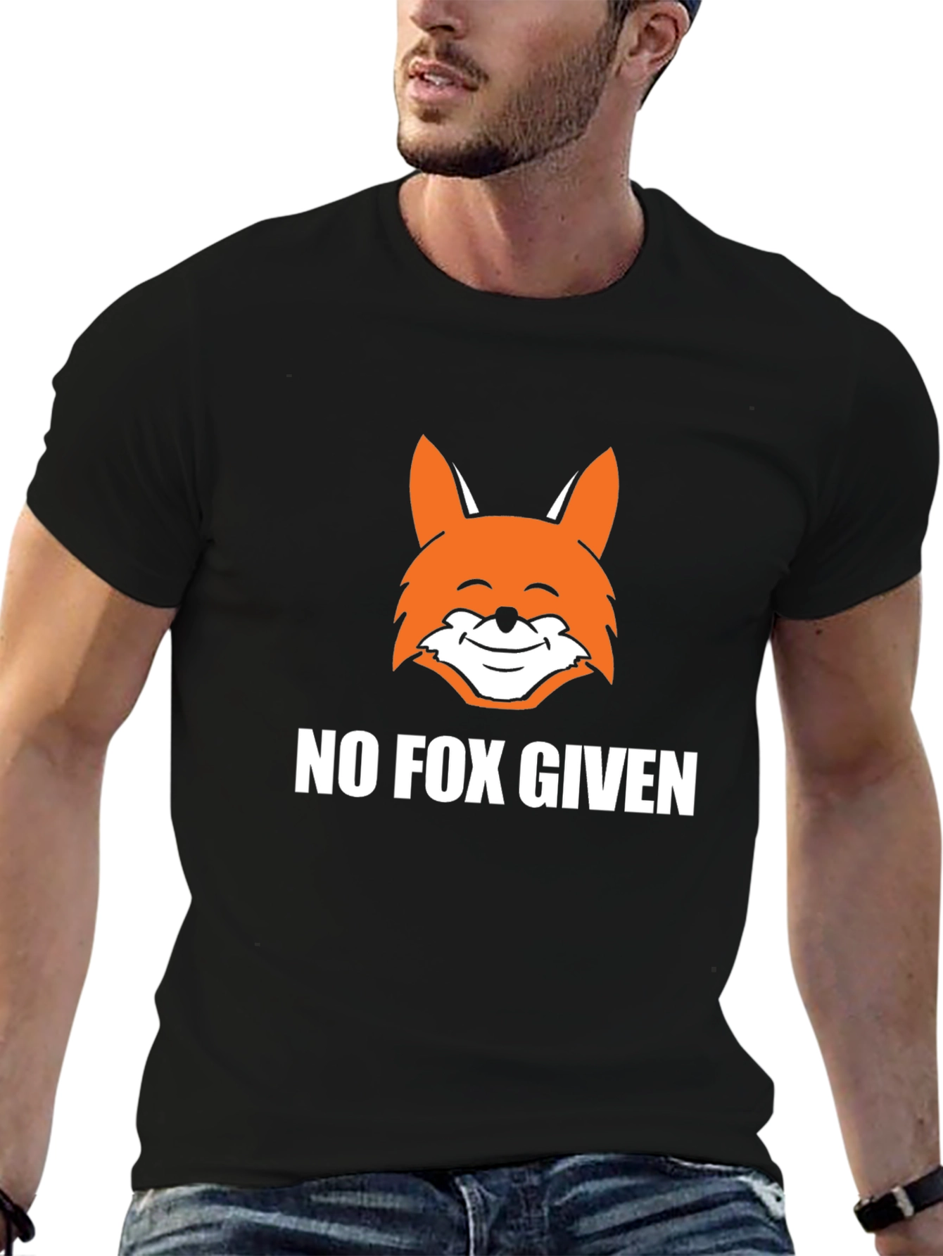 No Fox Given T-Shirt - Black Cotton Graphic Tee