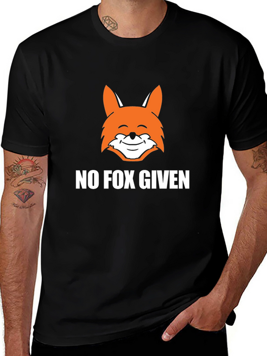 No Fox Given T-Shirt - Black Cotton Graphic Tee