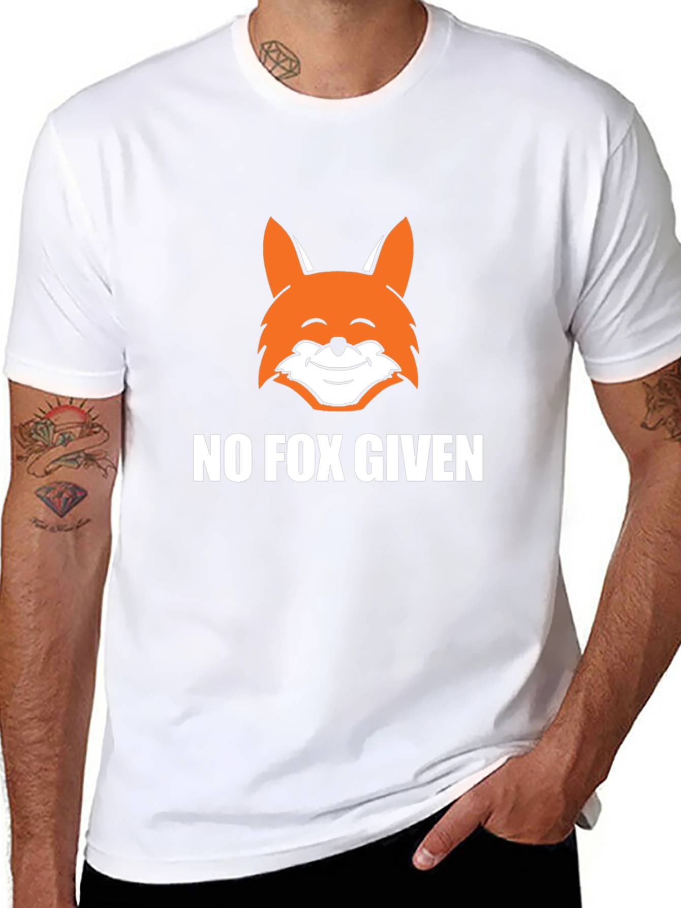 No Fox Given T-Shirt - Black Cotton Graphic Tee