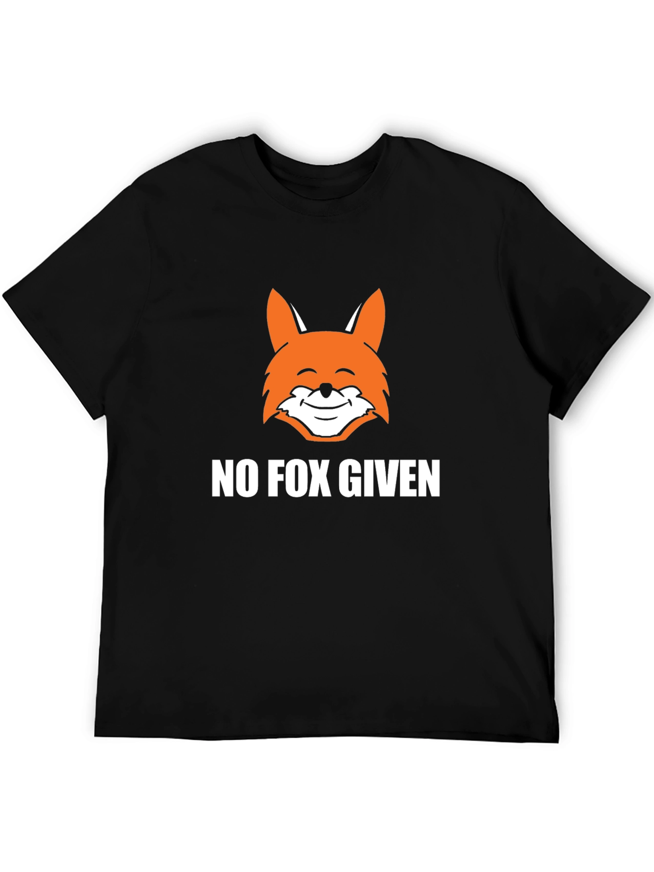 No Fox Given T-Shirt - Black Cotton Graphic Tee