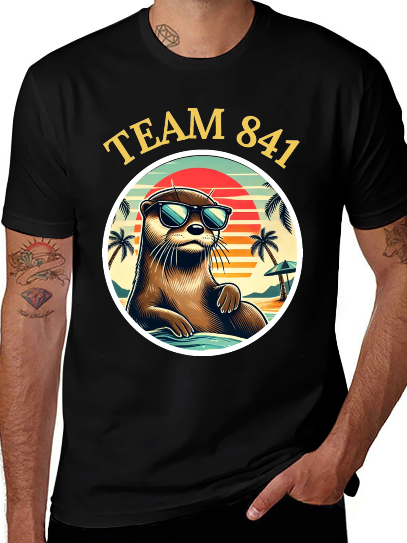 Team 841 Otter T-Shirt - Cool Beach Vibes