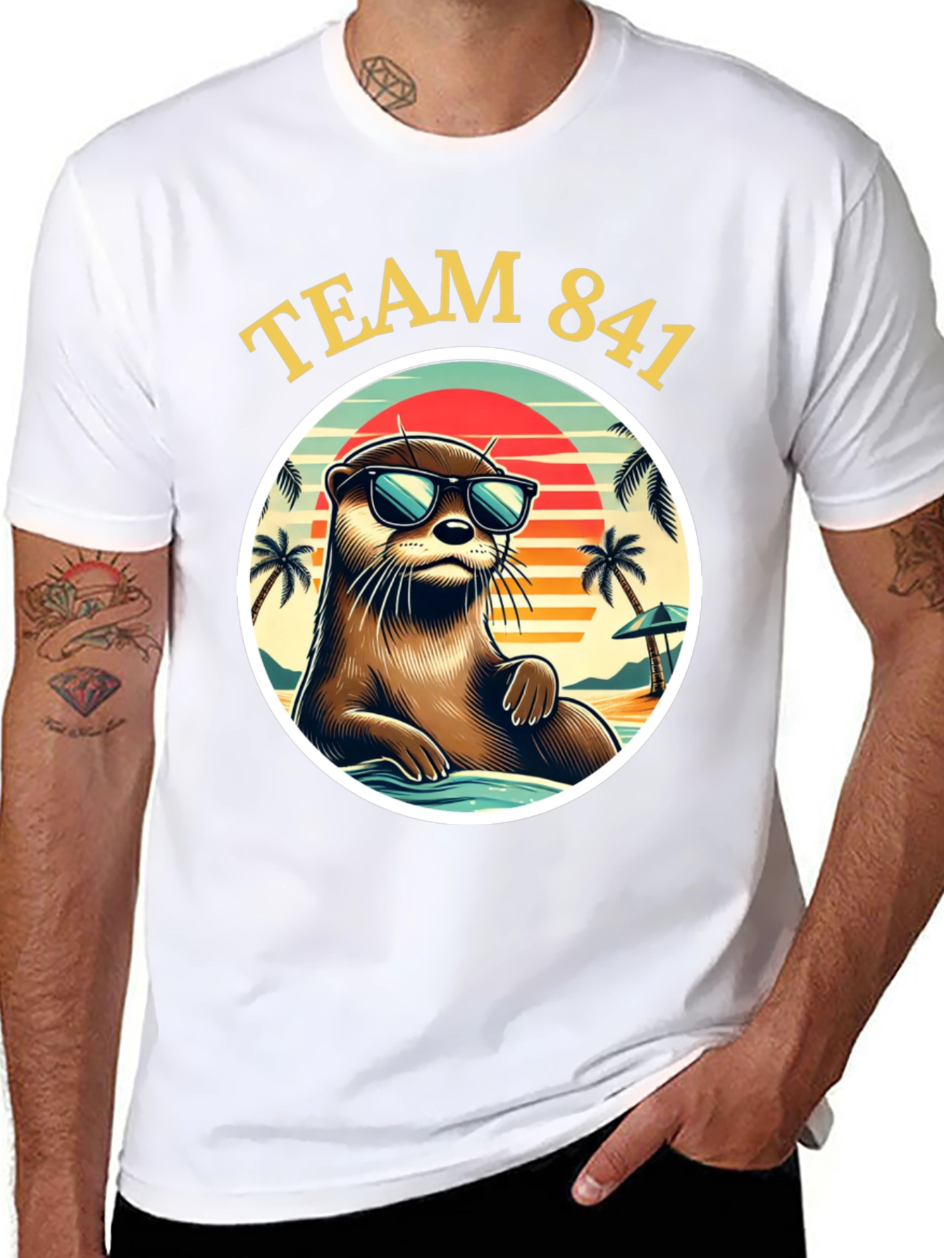 Team 841 Otter T-Shirt - Cool Beach Vibes