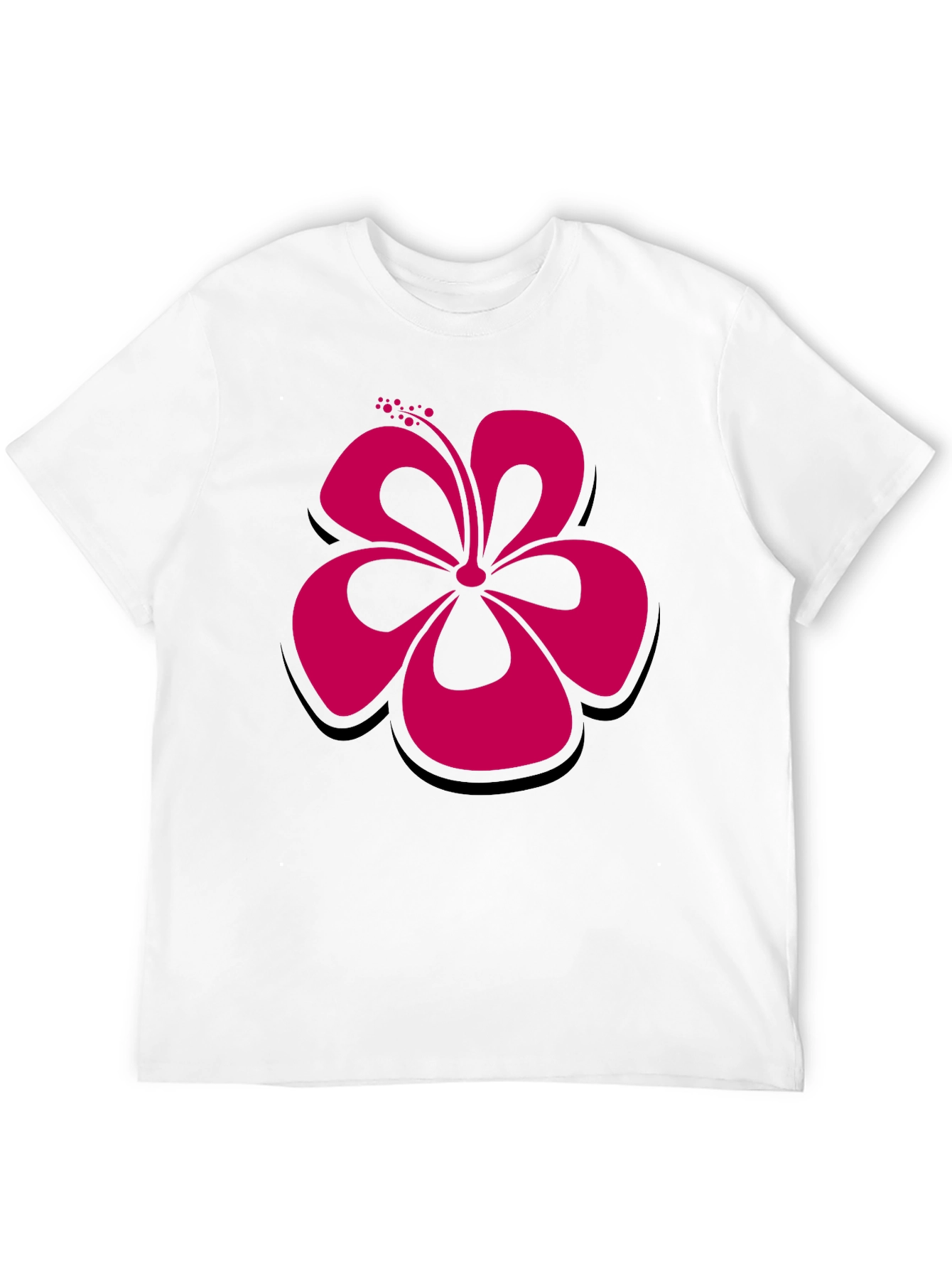 Hibiscus Flower Graphic Tee - Stylish Casual Wear