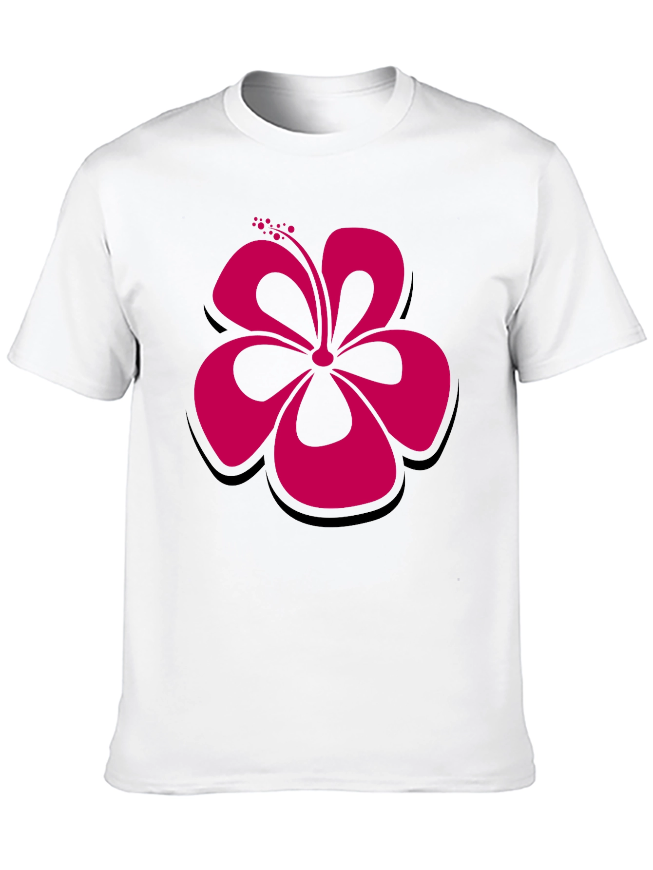 Hibiscus Flower Graphic Tee - Stylish Casual Wear