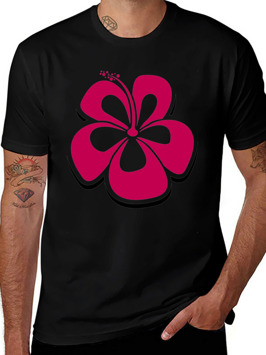 Hibiscus Flower Graphic Tee - Stylish Casual Wear