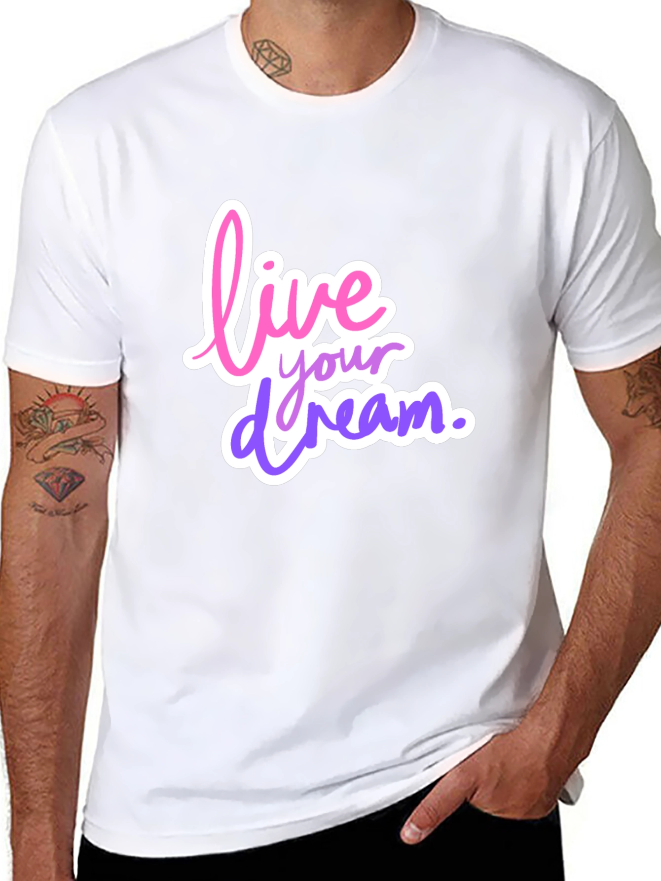 Live Your Dream Graphic Tee - Trendy Black T-Shirt