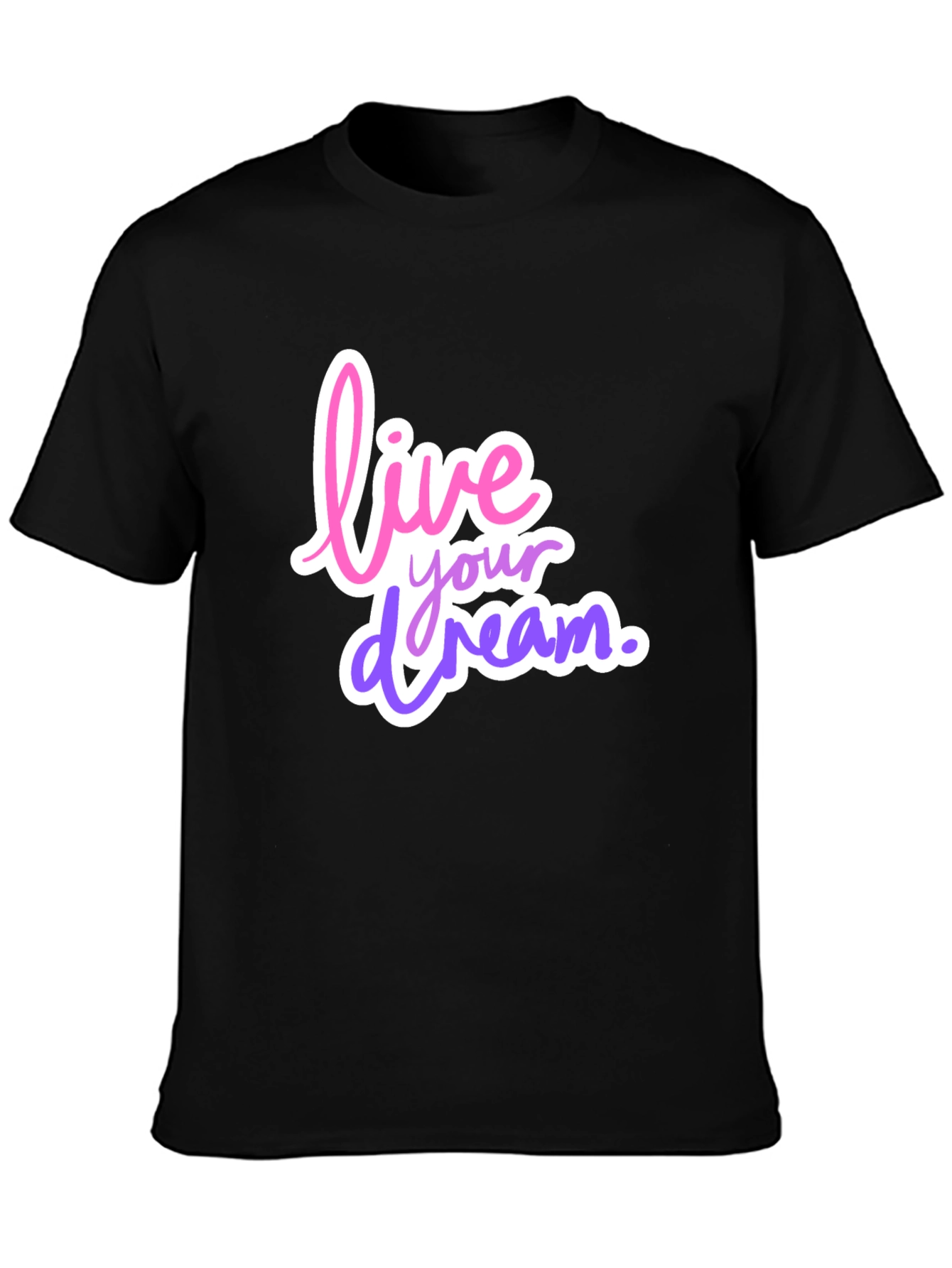 Live Your Dream Graphic Tee - Trendy Black T-Shirt