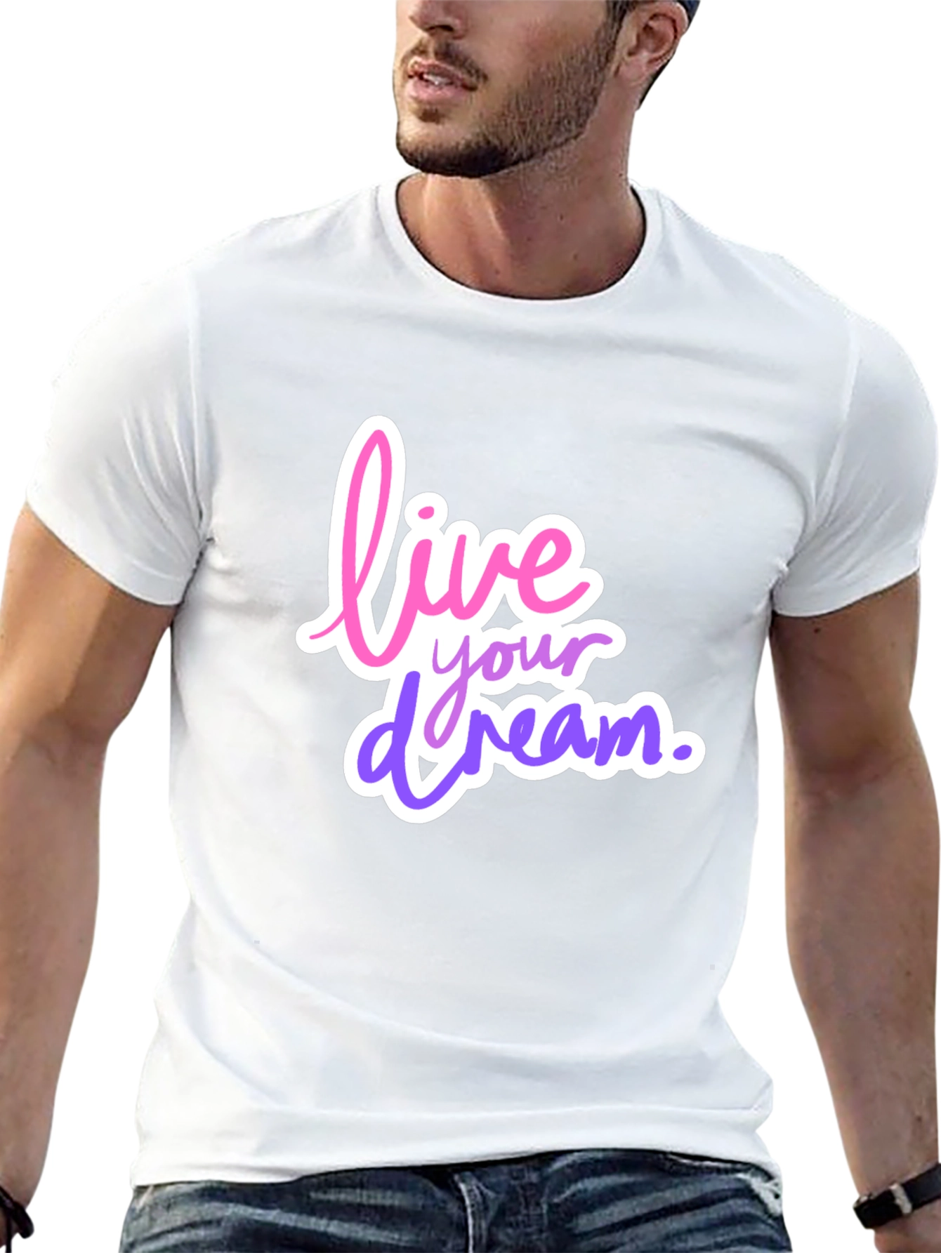 Live Your Dream Graphic Tee - Trendy Black T-Shirt