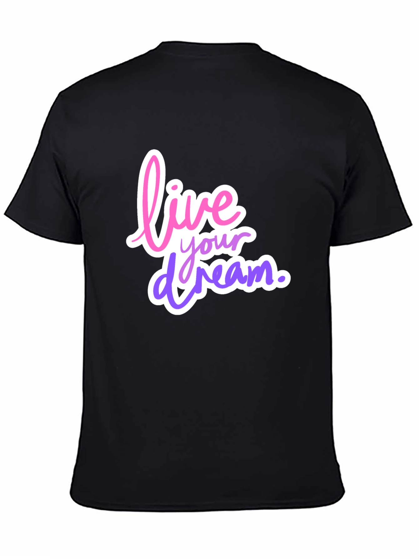 Live Your Dream Graphic Tee - Trendy Black T-Shirt