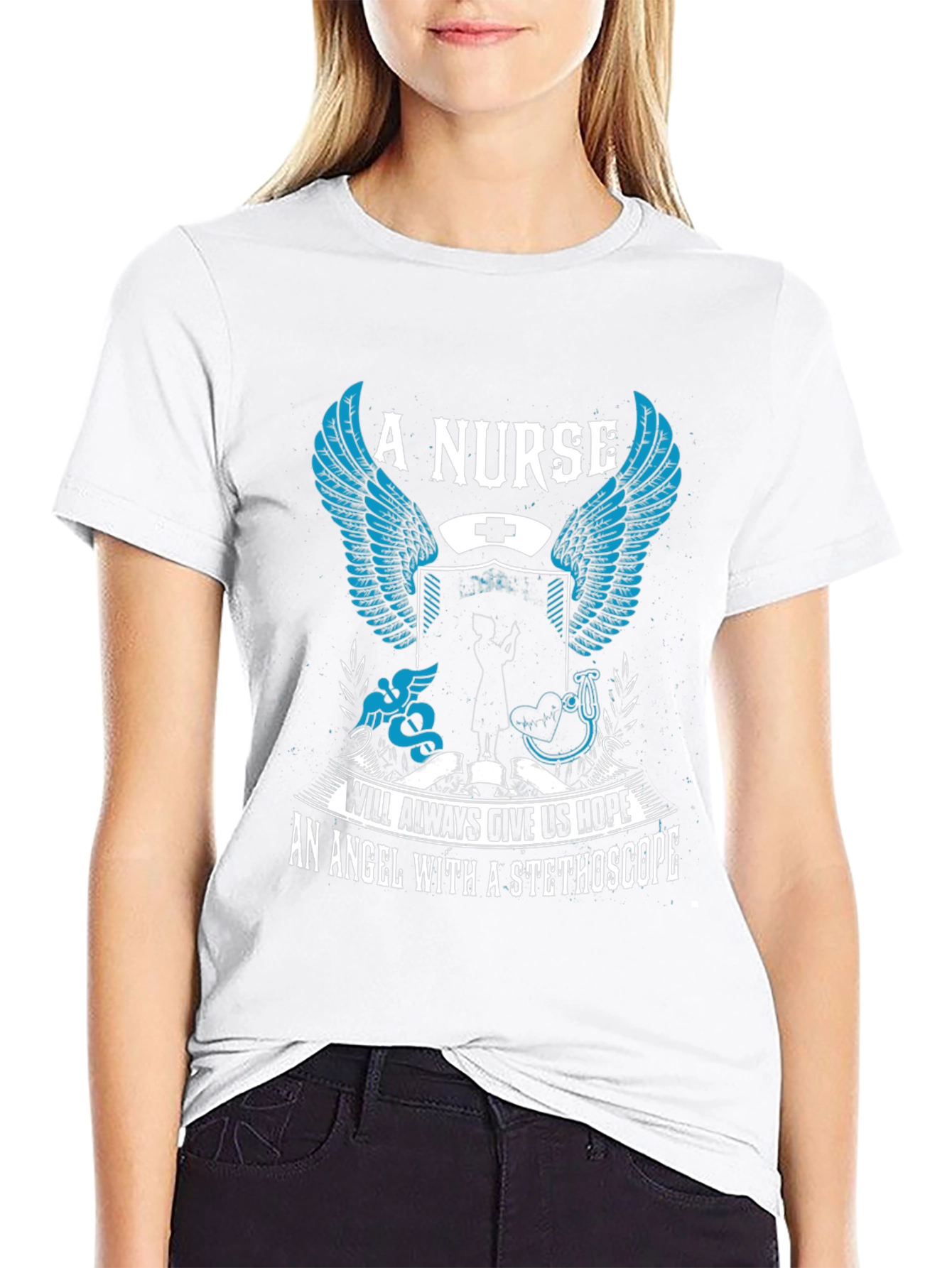 Nurse Angel T-Shirt - Stethoscope Hope Tee