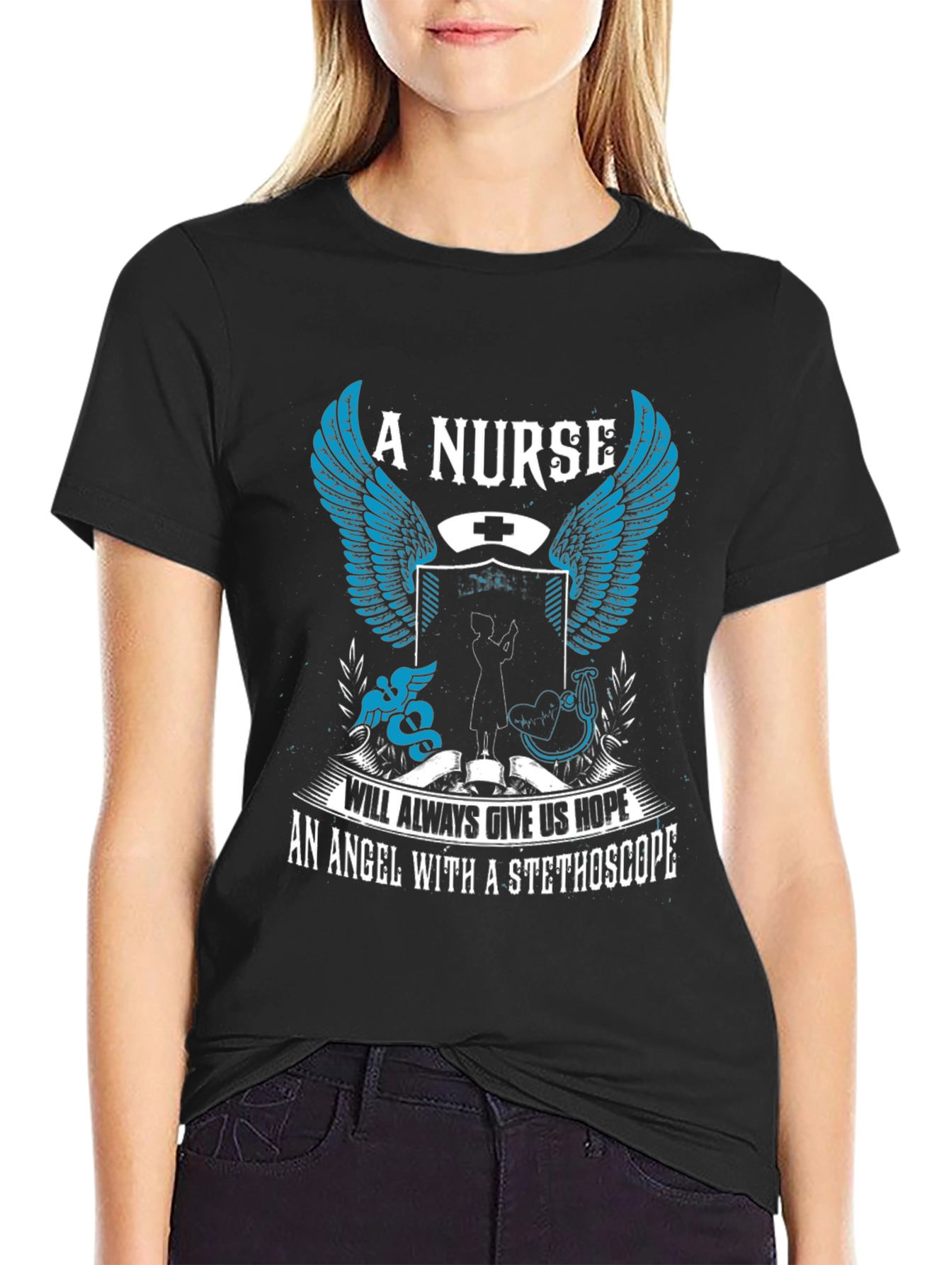 Nurse Angel T-Shirt - Stethoscope Hope Tee
