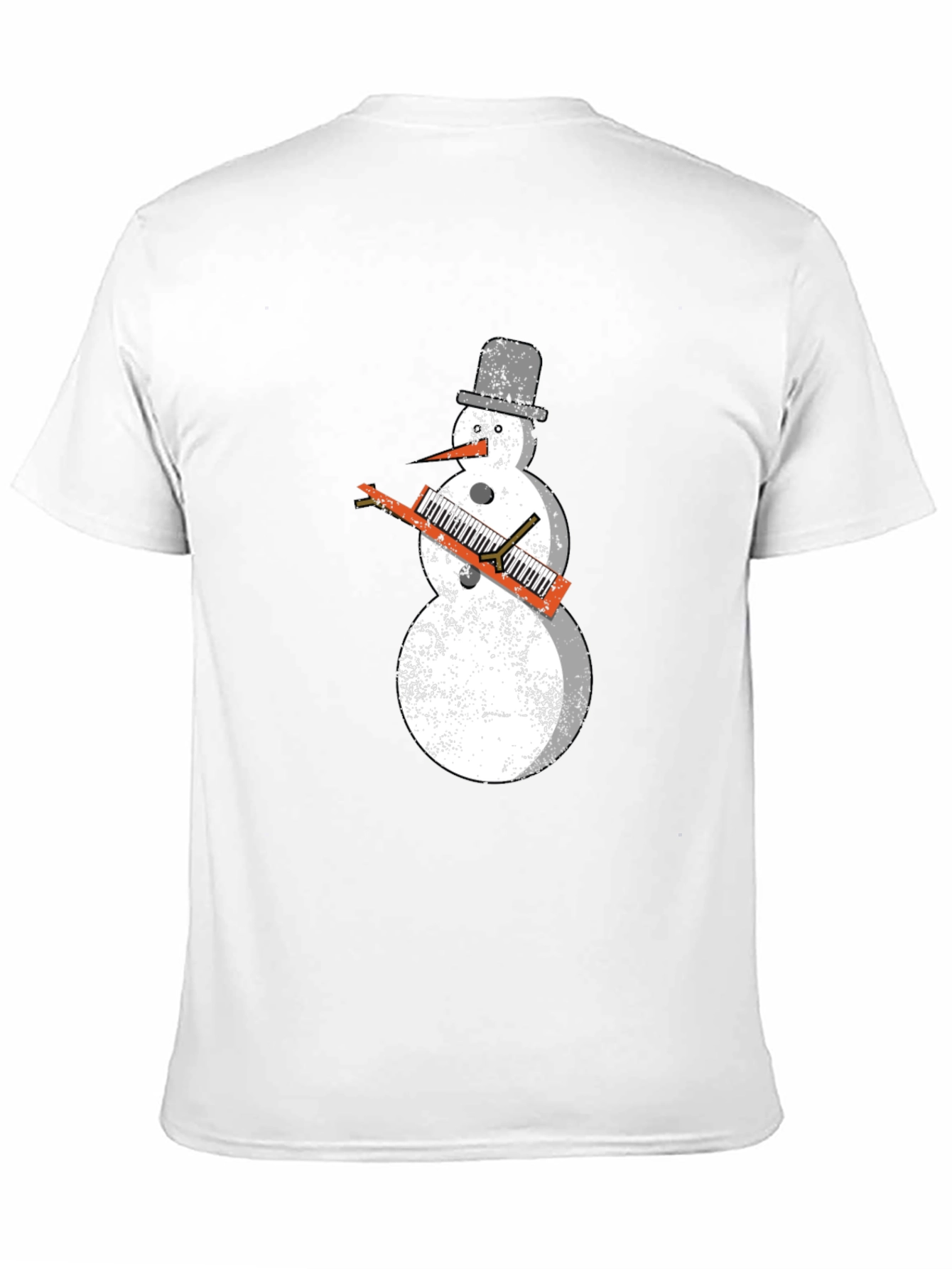 Snowman Keyboard Player T-Shirt - Cool Holiday Tee