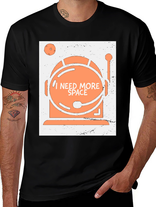 I Need More Space Astronaut Helmet Graphic T-Shirt