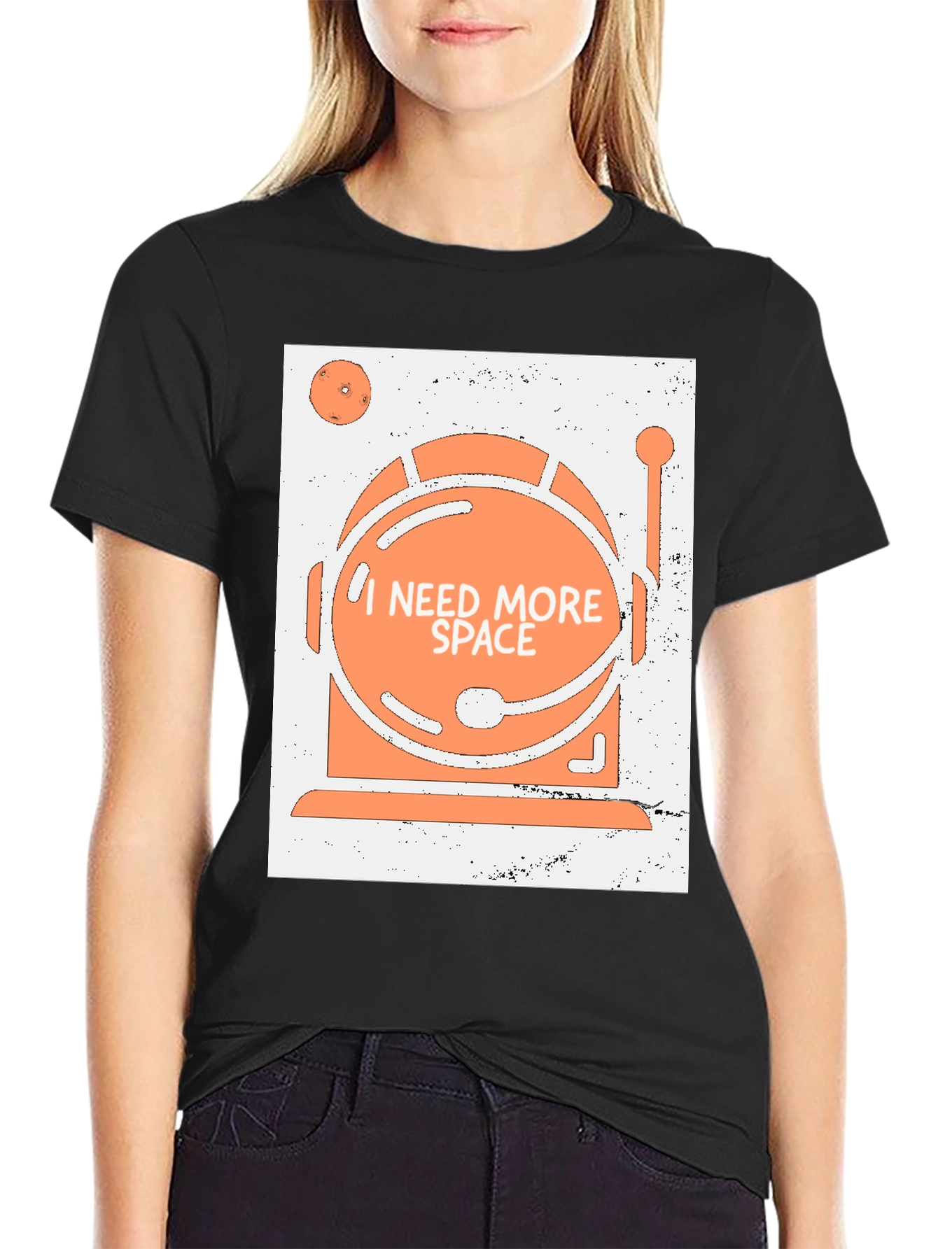 I Need More Space Astronaut Helmet Graphic T-Shirt