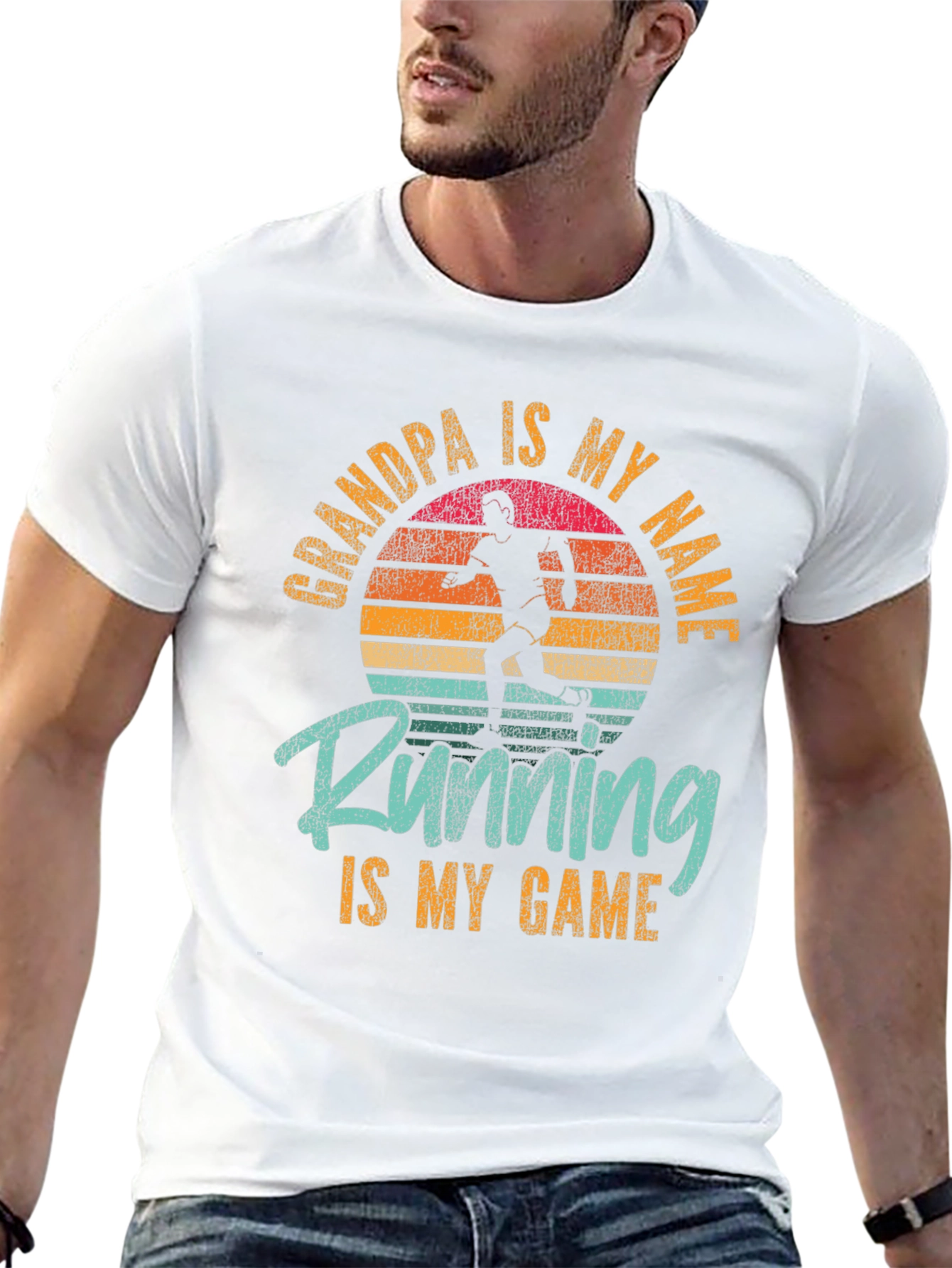 Grandpa Running T-Shirt - Funny Runners Tee