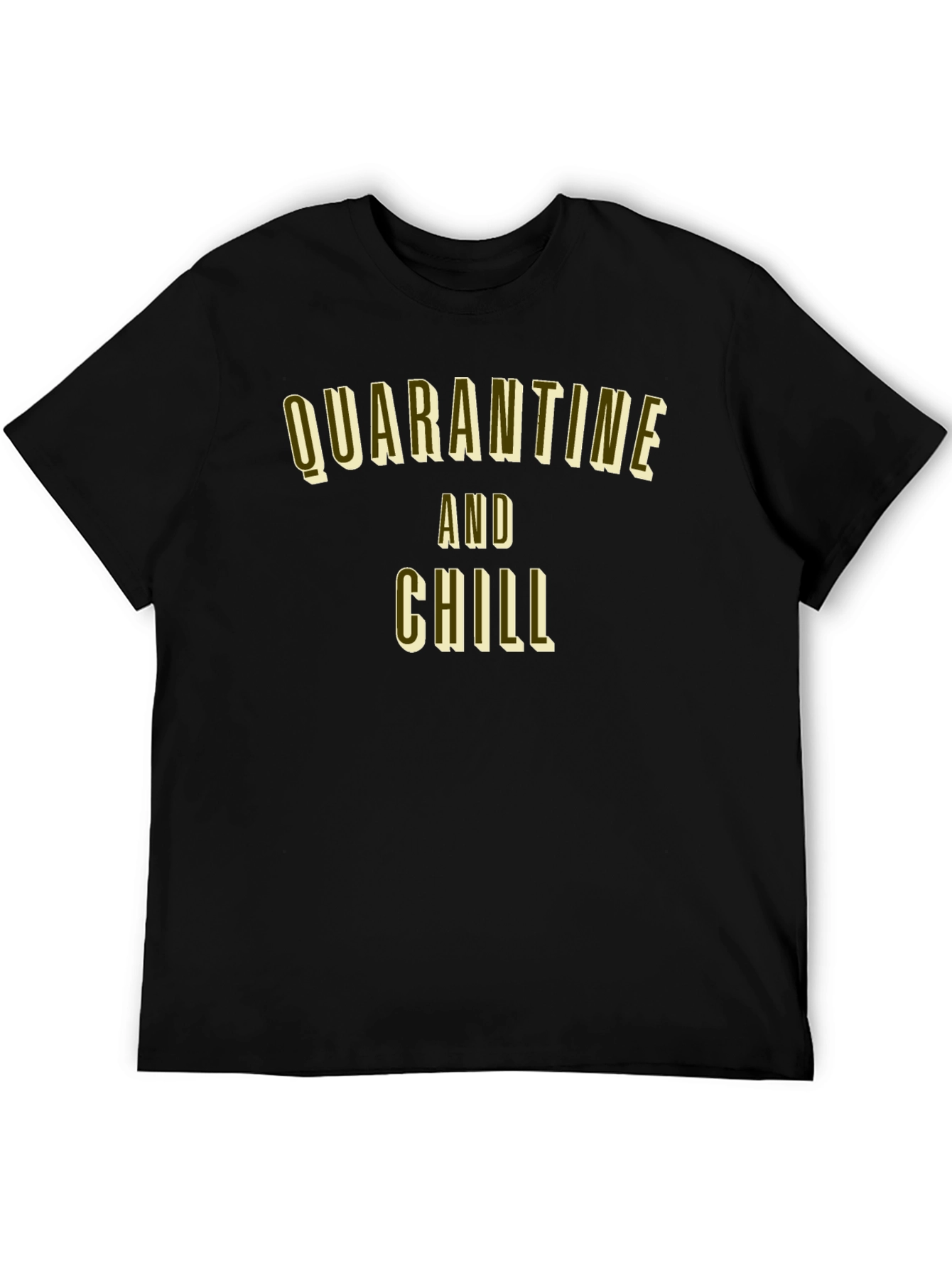 Quarantine and Chill Black Graphic Tee