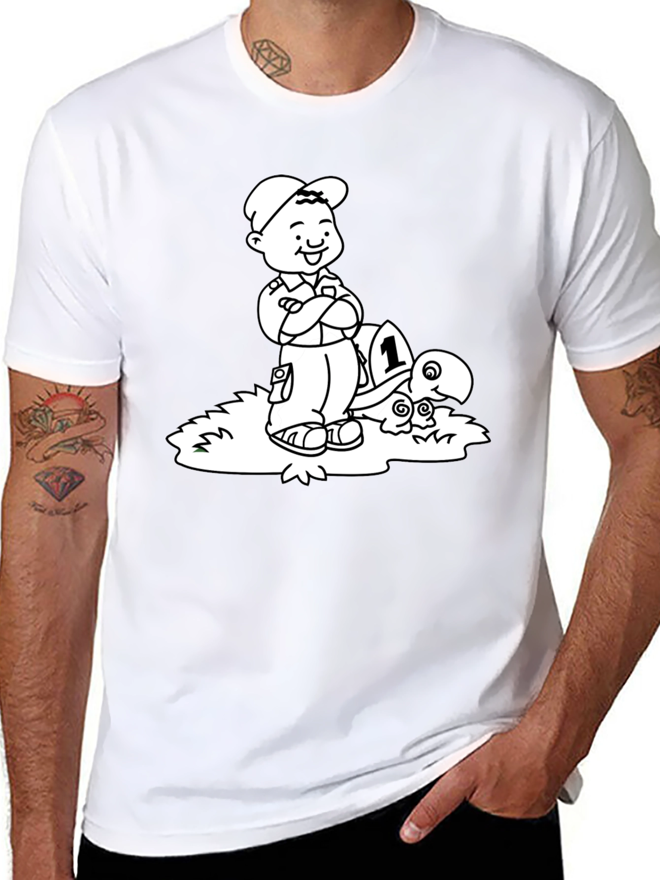 Boy and Turtle Graphic Tee