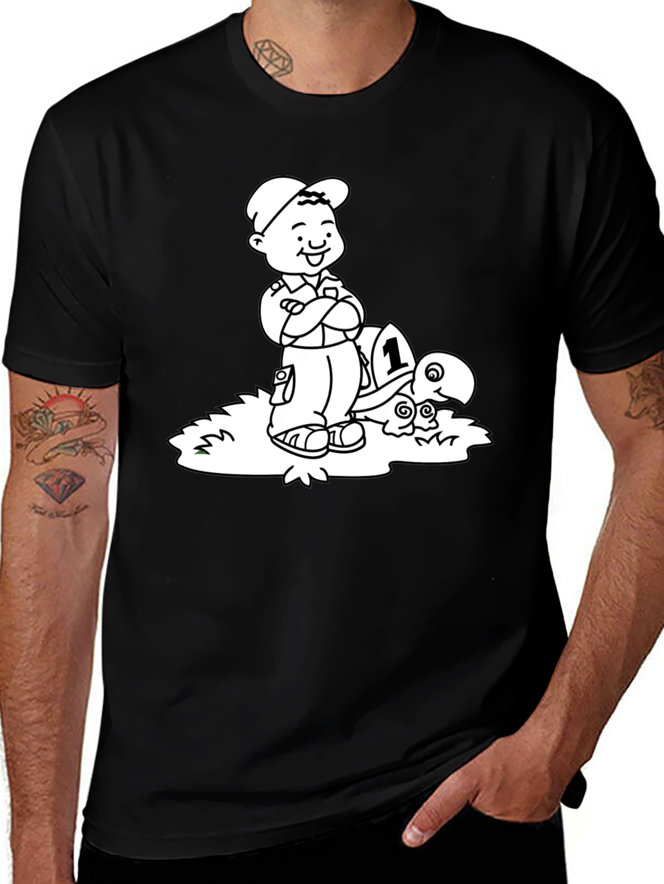 Boy and Turtle Graphic Tee