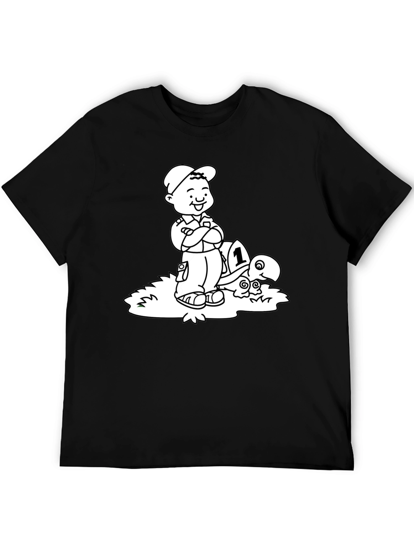 Boy and Turtle Graphic Tee