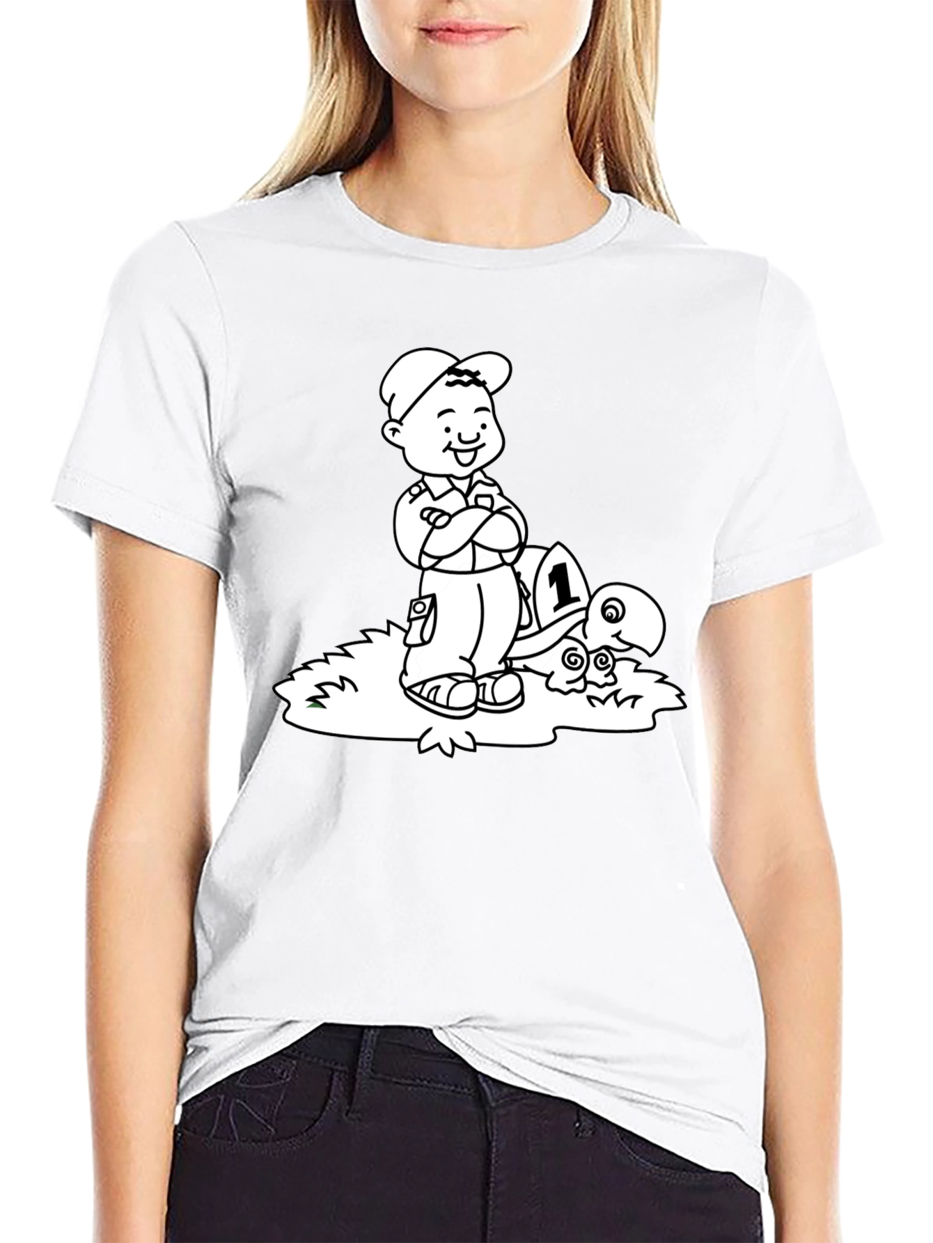 Boy and Turtle Graphic Tee