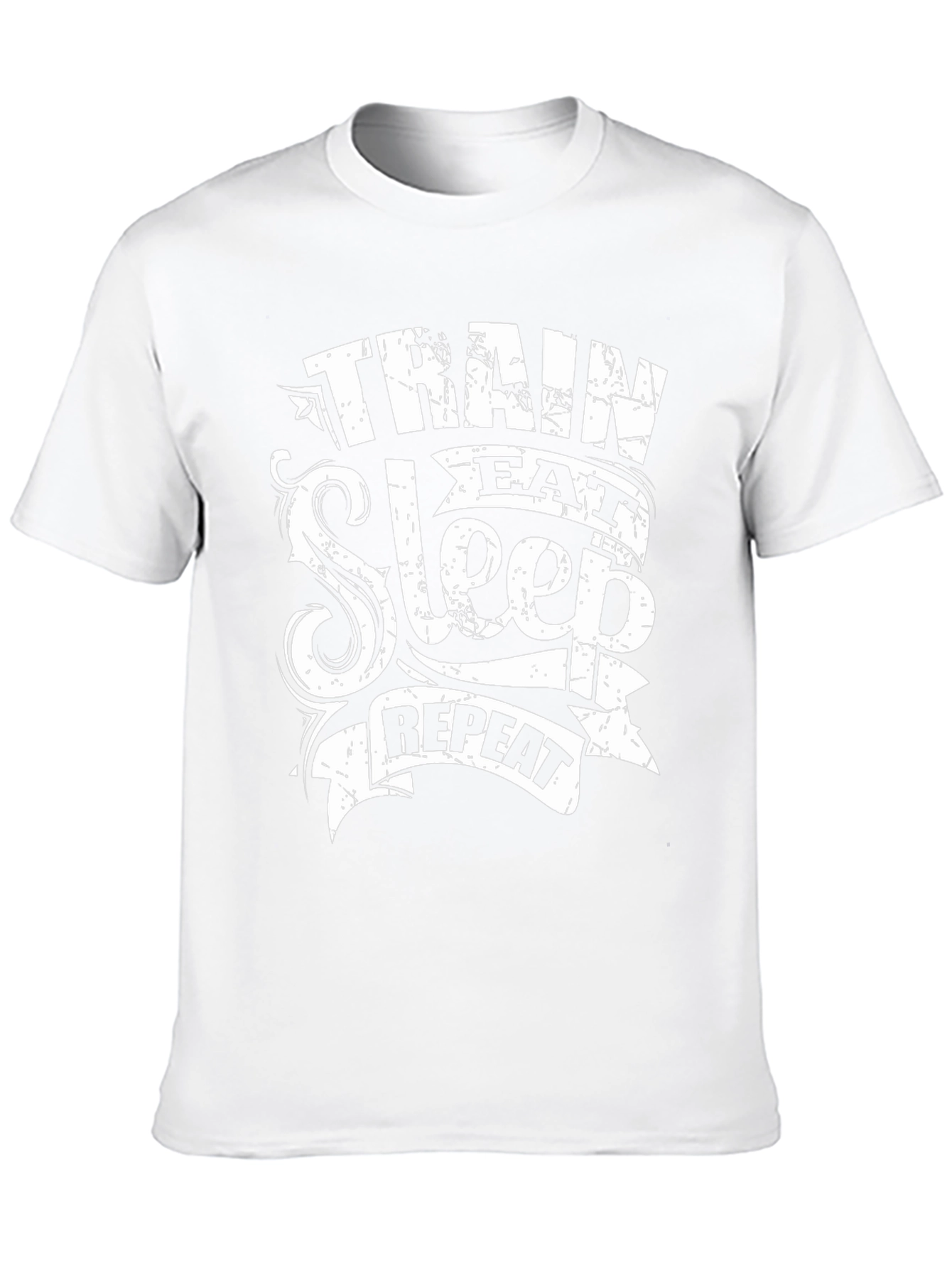Train Eat Sleep Repeat Black Graphic T-Shirt