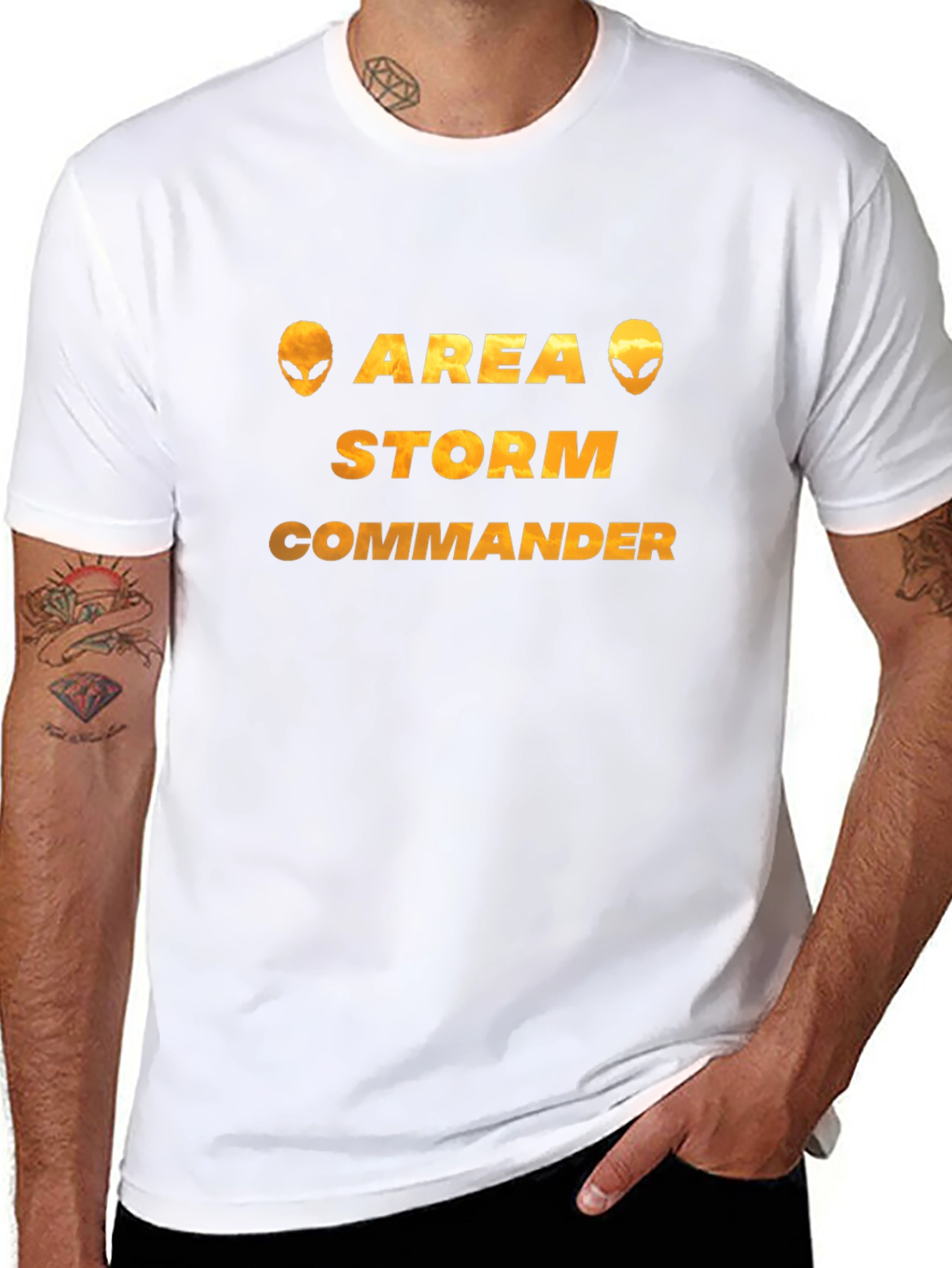 Area Storm Commander Black Graphic T-Shirt