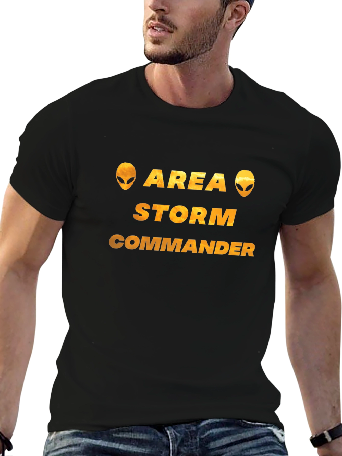 Area Storm Commander Black Graphic T-Shirt