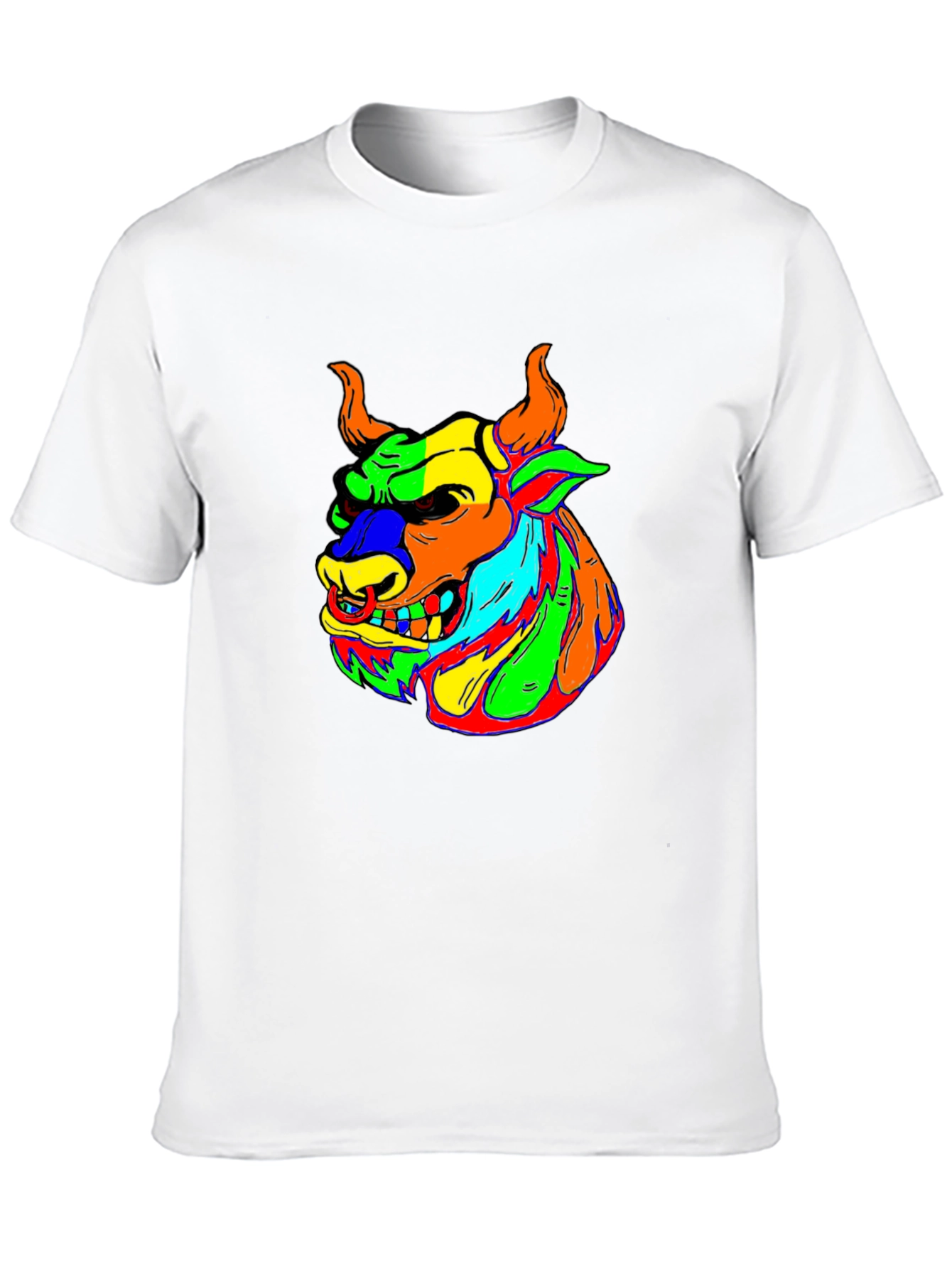 Vibrant Bull Graphic T-Shirt - Bold & Unique Design