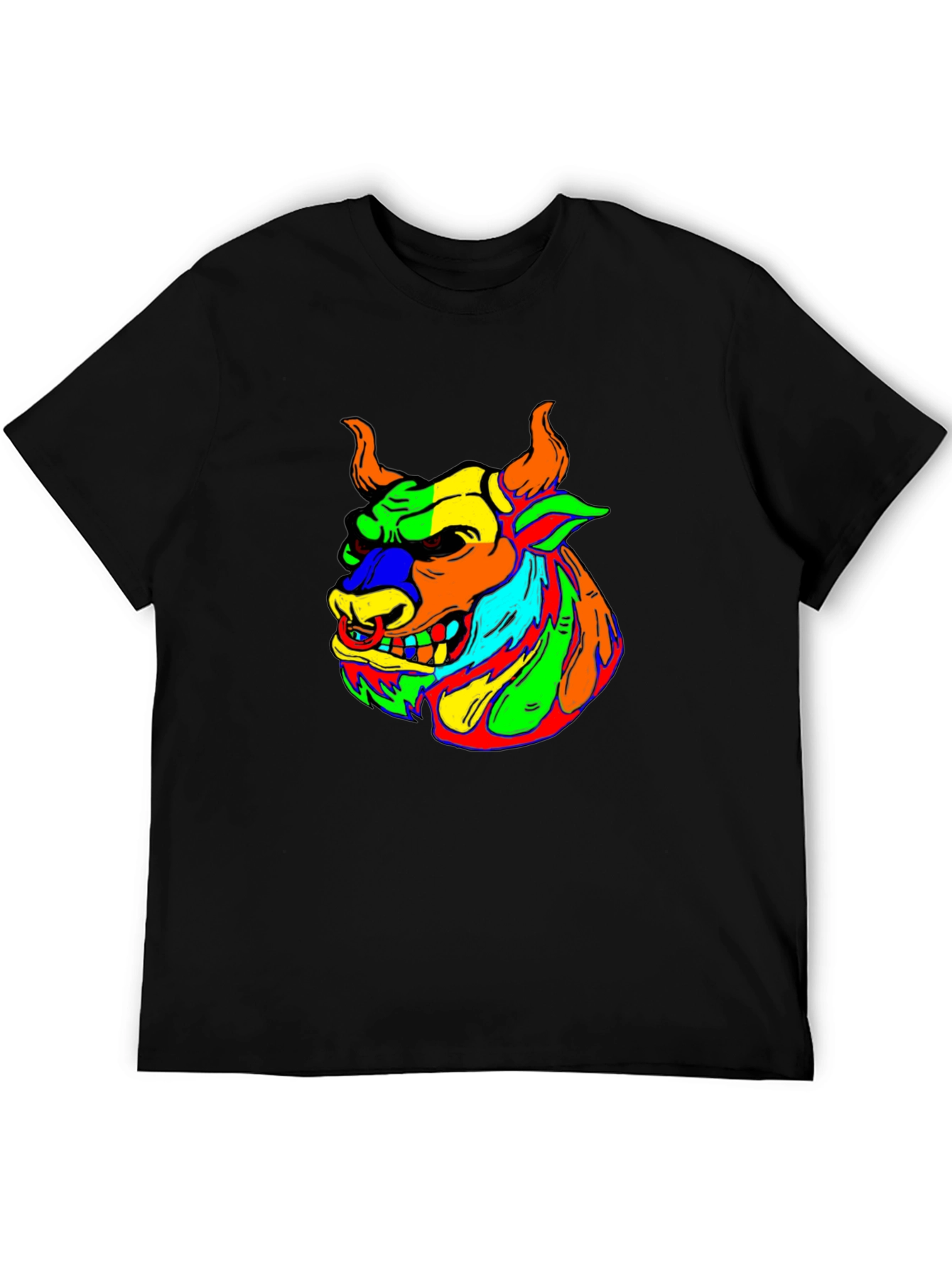 Vibrant Bull Graphic T-Shirt - Bold & Unique Design