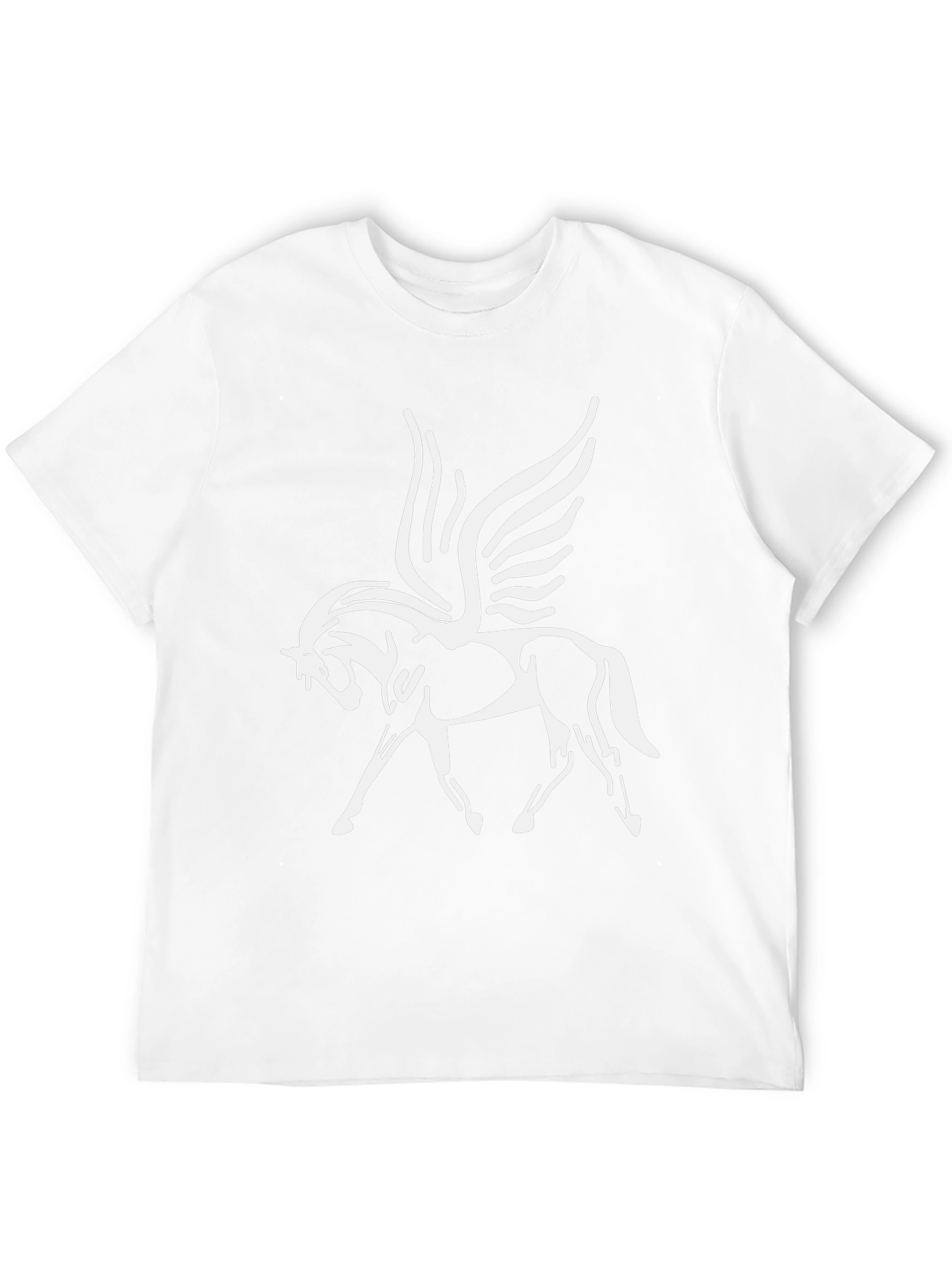 Pegasus Graphic Tee - Black Cotton T-Shirt
