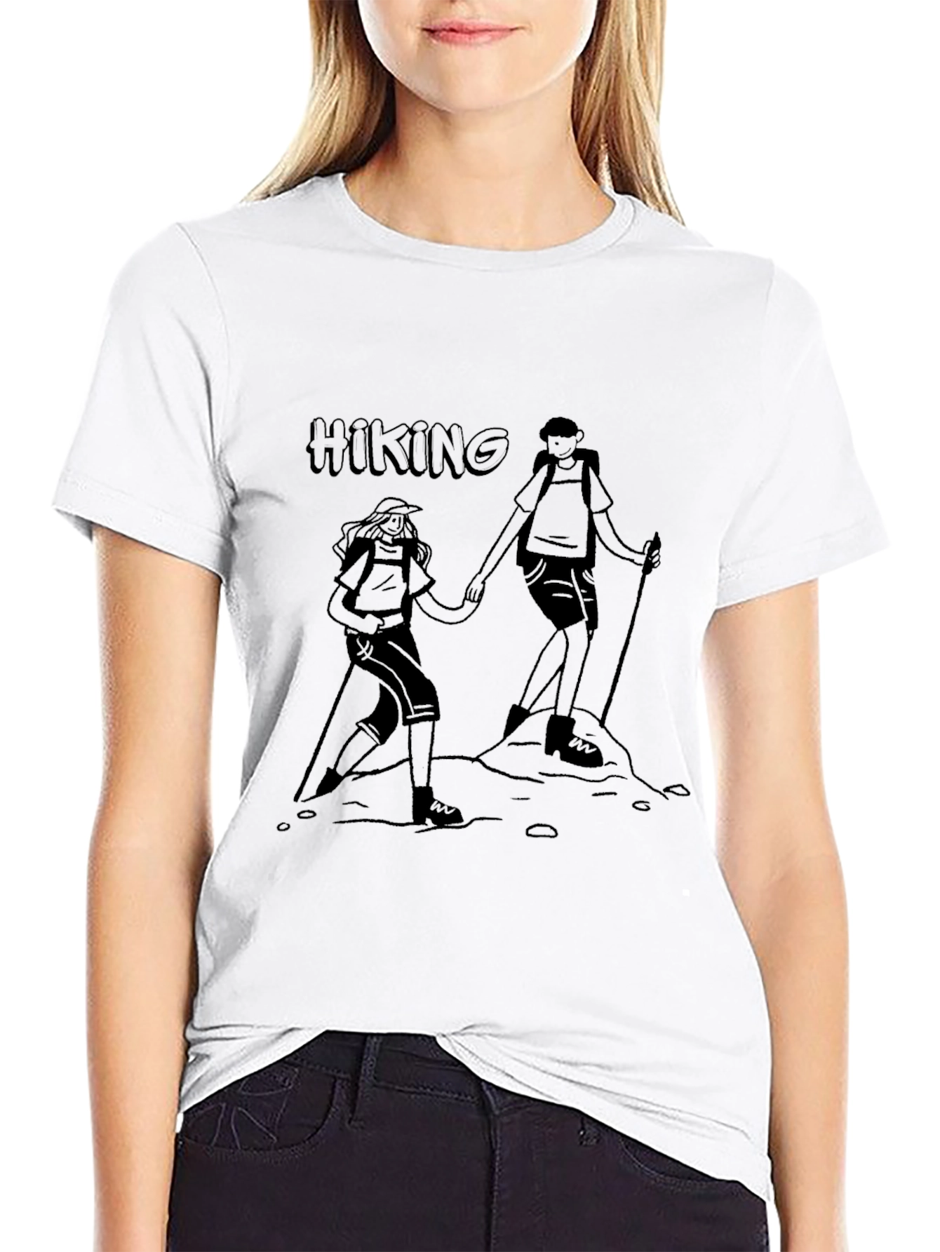 Hiking Adventure Black Graphic Tee