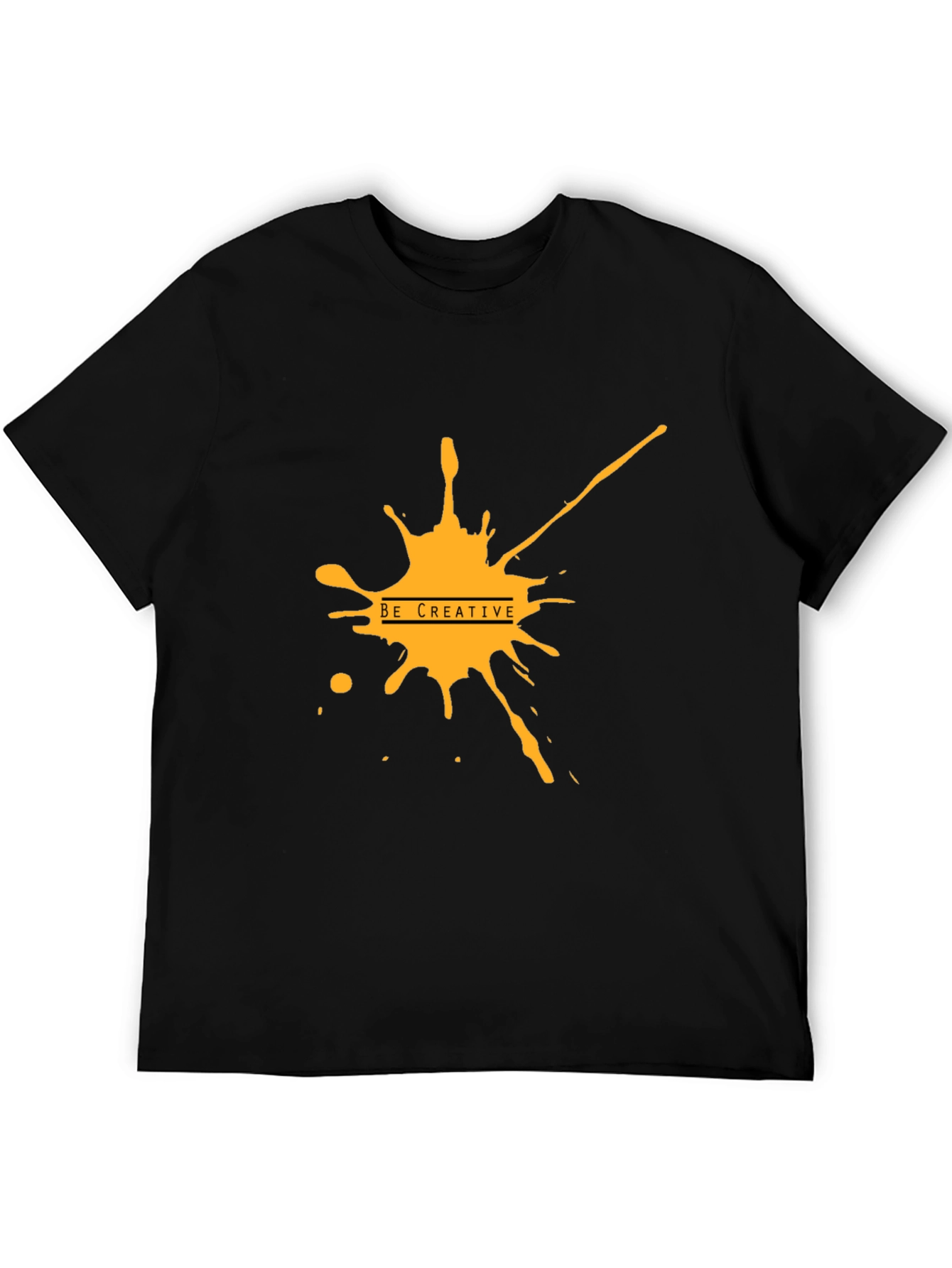 Creative Splash Graphic Black Tee