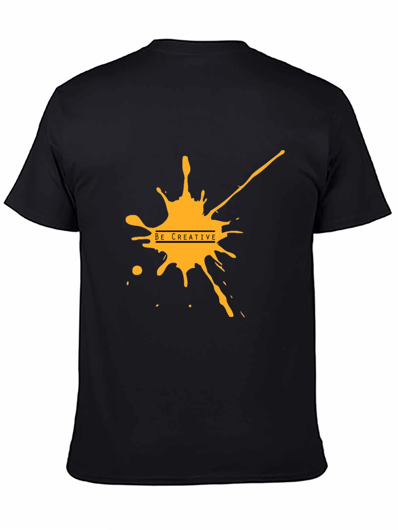 Creative Splash Graphic Black Tee