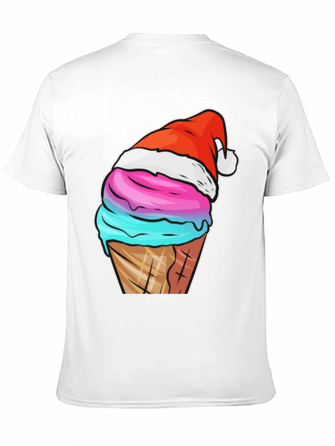 Festive Ice Cream Cone Tee - Holiday Novelty Shirt
